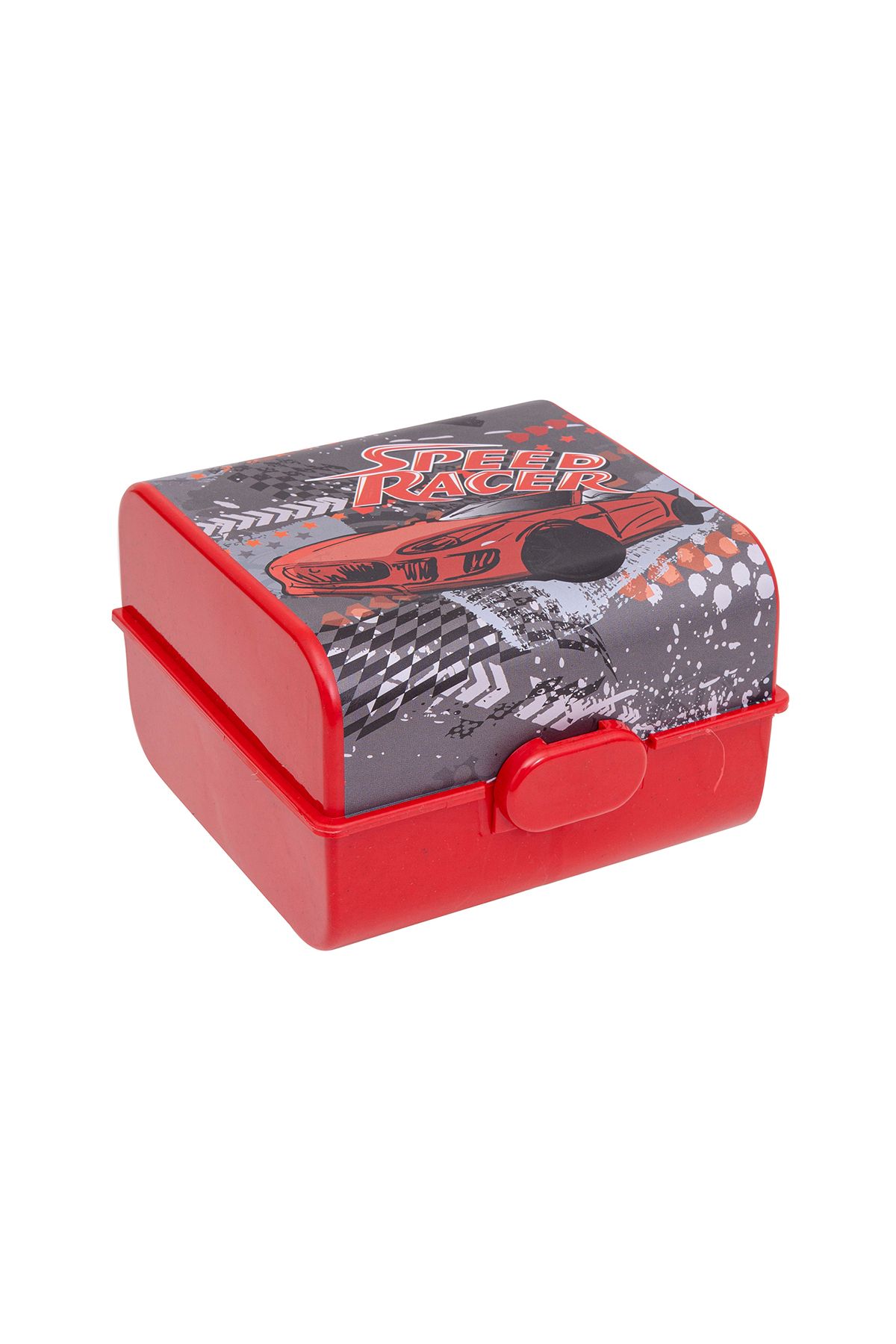 Herevin-Speed Racer Printed Red Lunch Box Polypropylene Food Storage Container, 860ml 1