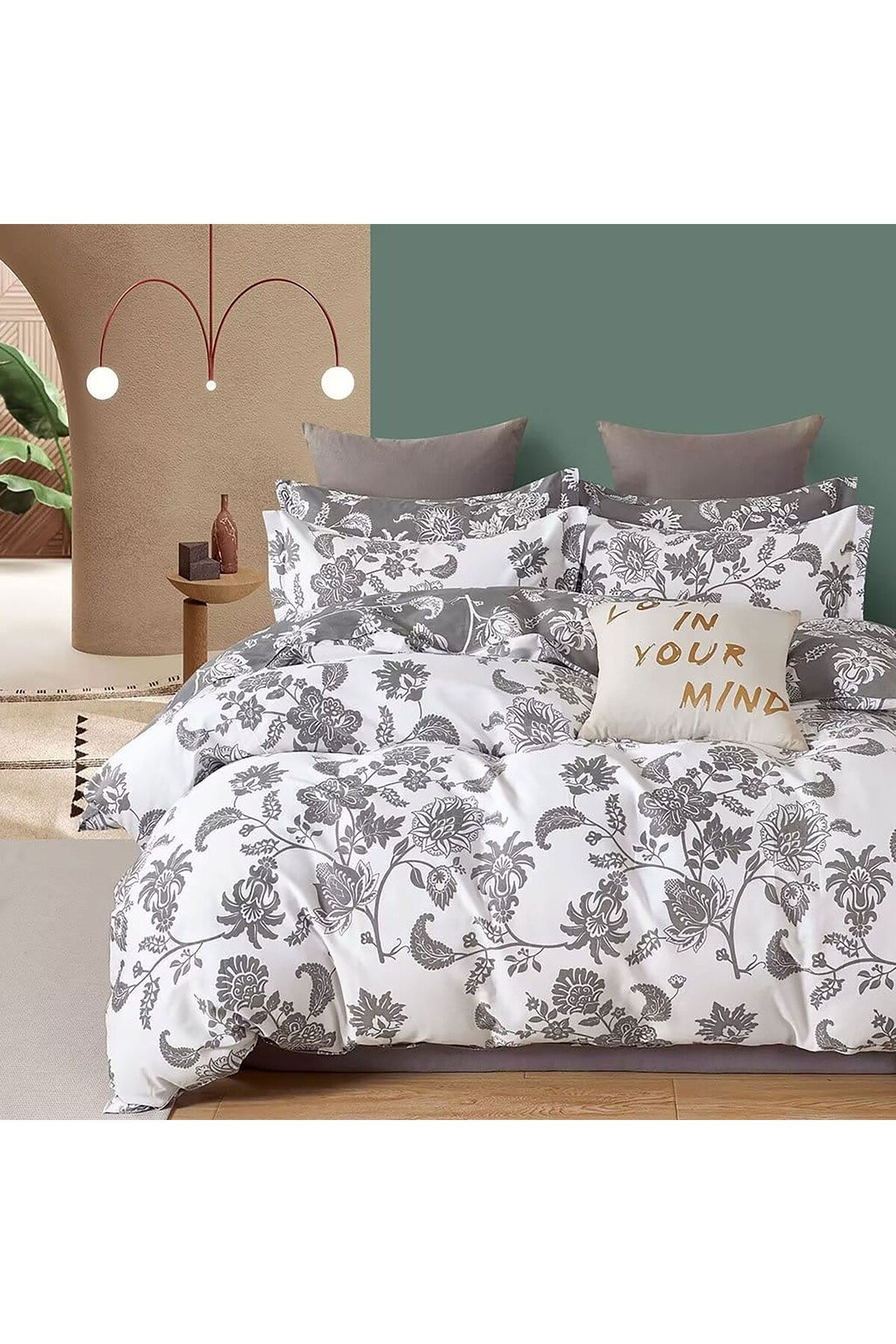 Pucioasa-Printed Percale Bed Linen (Prc85) - King Size 4 Pieces 1