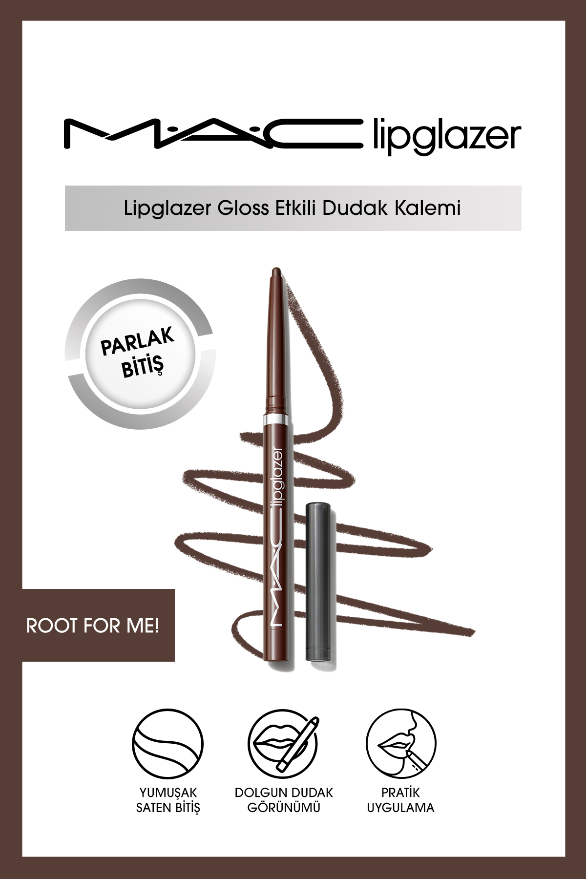 M.A.C Lipglazer Gloss Etkili Dudak Kalemi - Root For Me! — قهوهای 137547