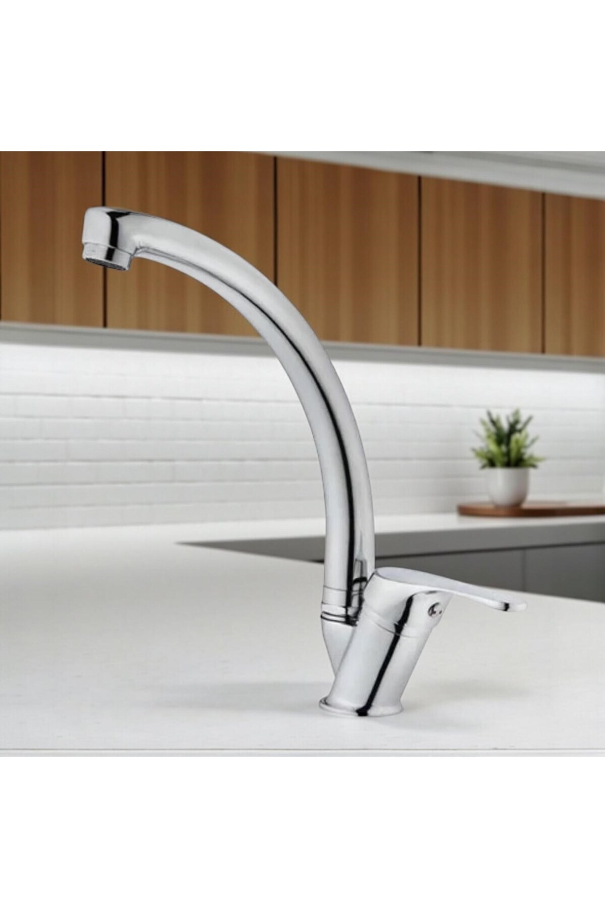 Viosa Krom Mix Mutfak Bataryası Aç Kapa Çift Su Girişli Musluk 5 Yıl Garantili