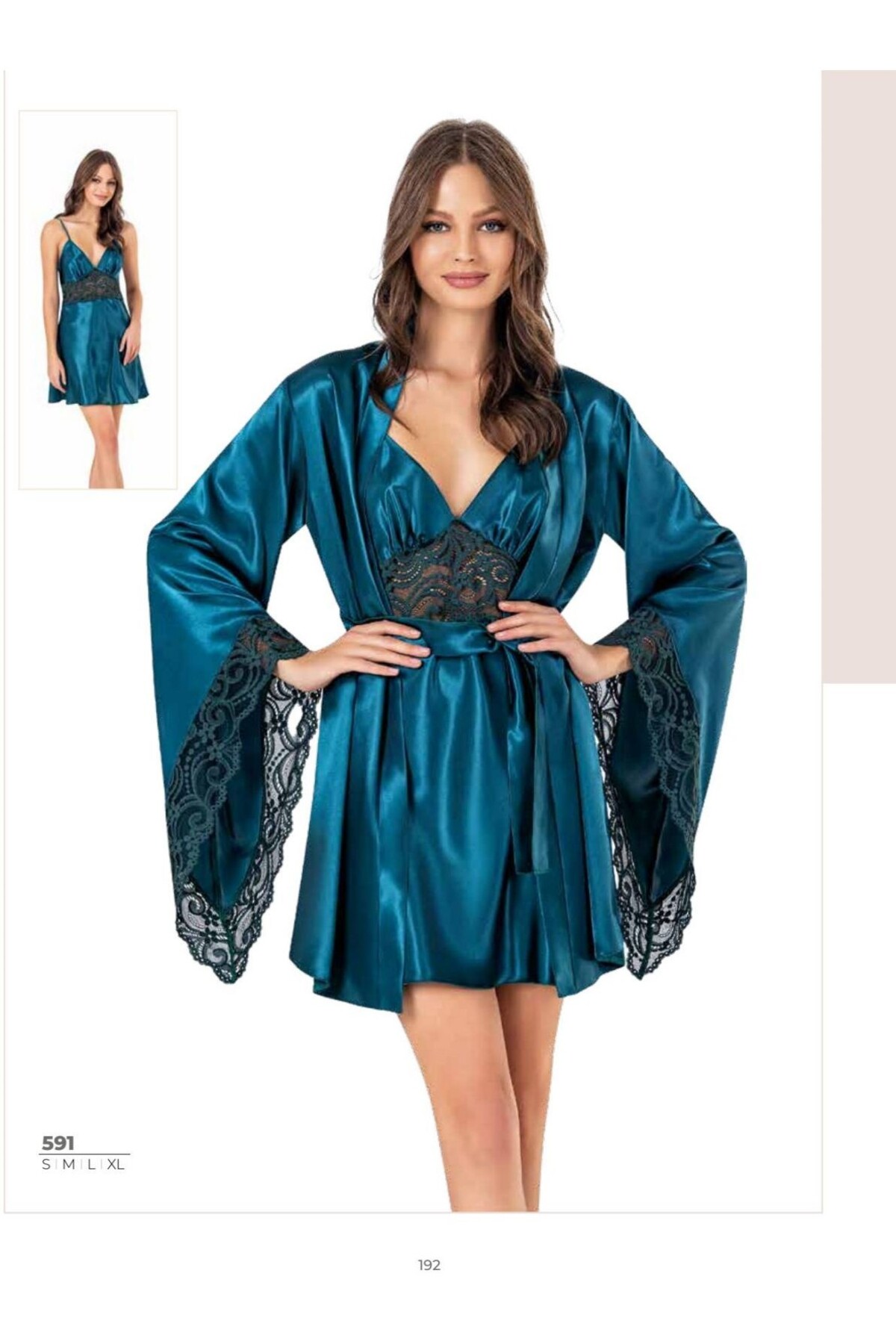 NightLove Kadın Kısa Gecelik Takımı 591 MOONGİRL