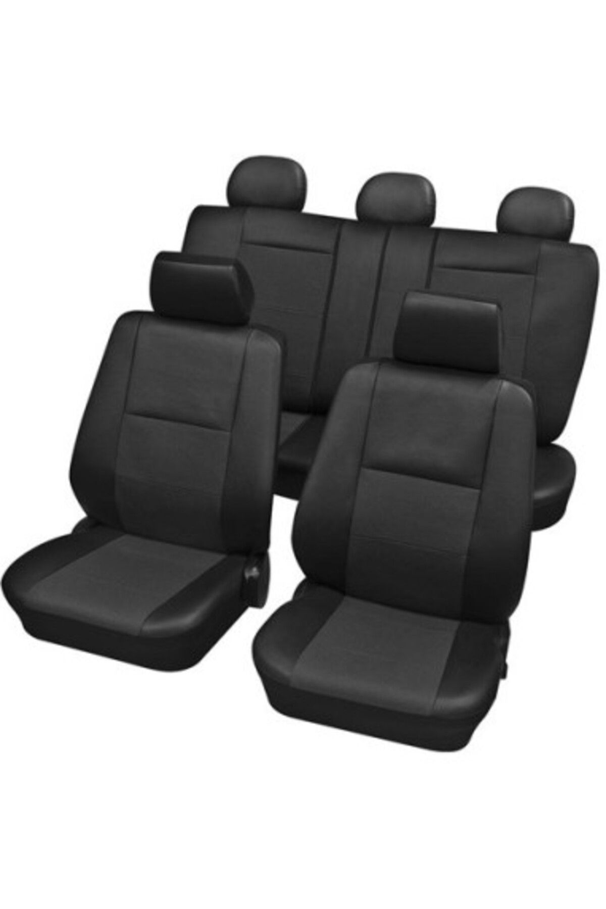 PETEX Set Huse Universale Pentru Scaune Din Piele Antracit - One Size