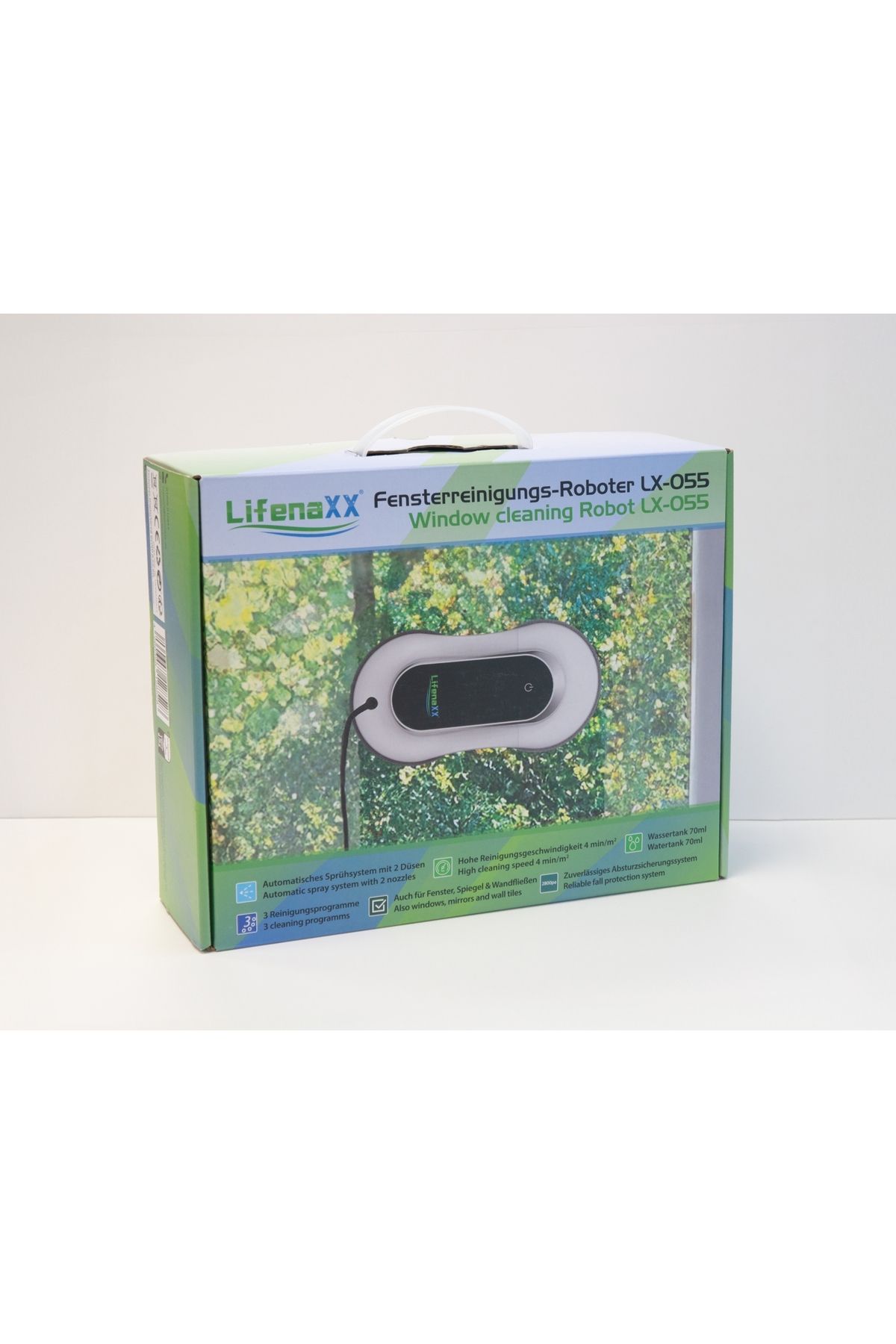 Lifenaxx-Robot autonom de curățare a geamurilor LX-055, 72W, 2800pa, Negru/Alb 6