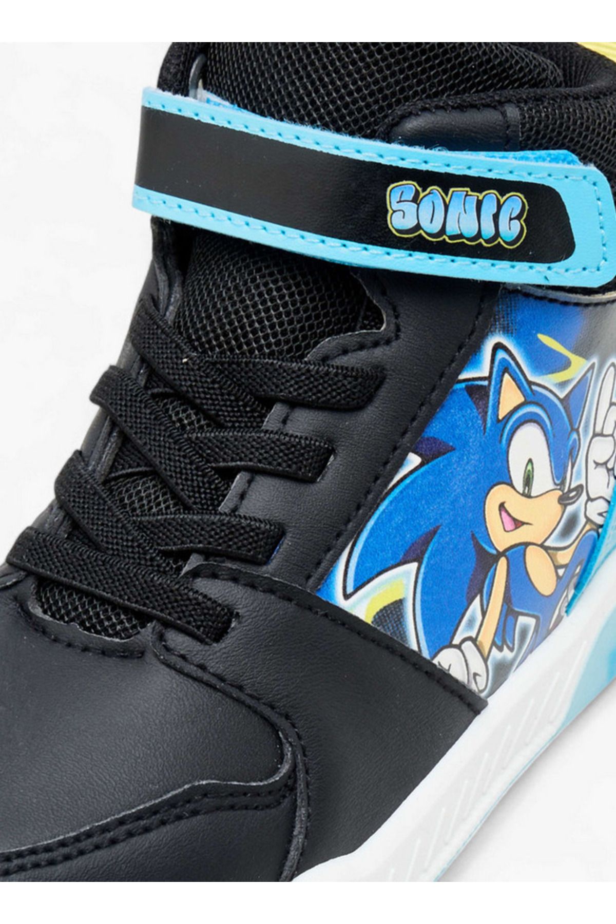 Sonic-the Hedgehog Print High Top Light-Up Sneakers with Hook and Loop Closure 5