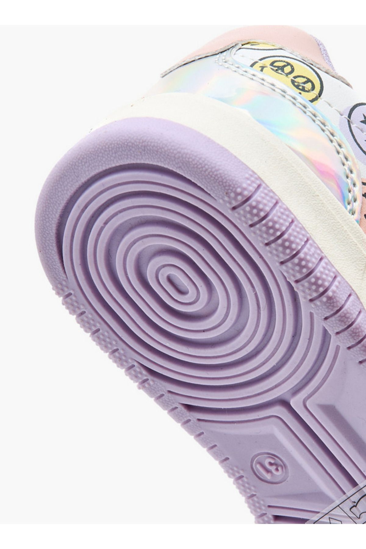 SMILEY-SmileyWorld Logo Print Sneakers with Hook and Loop Closure 5