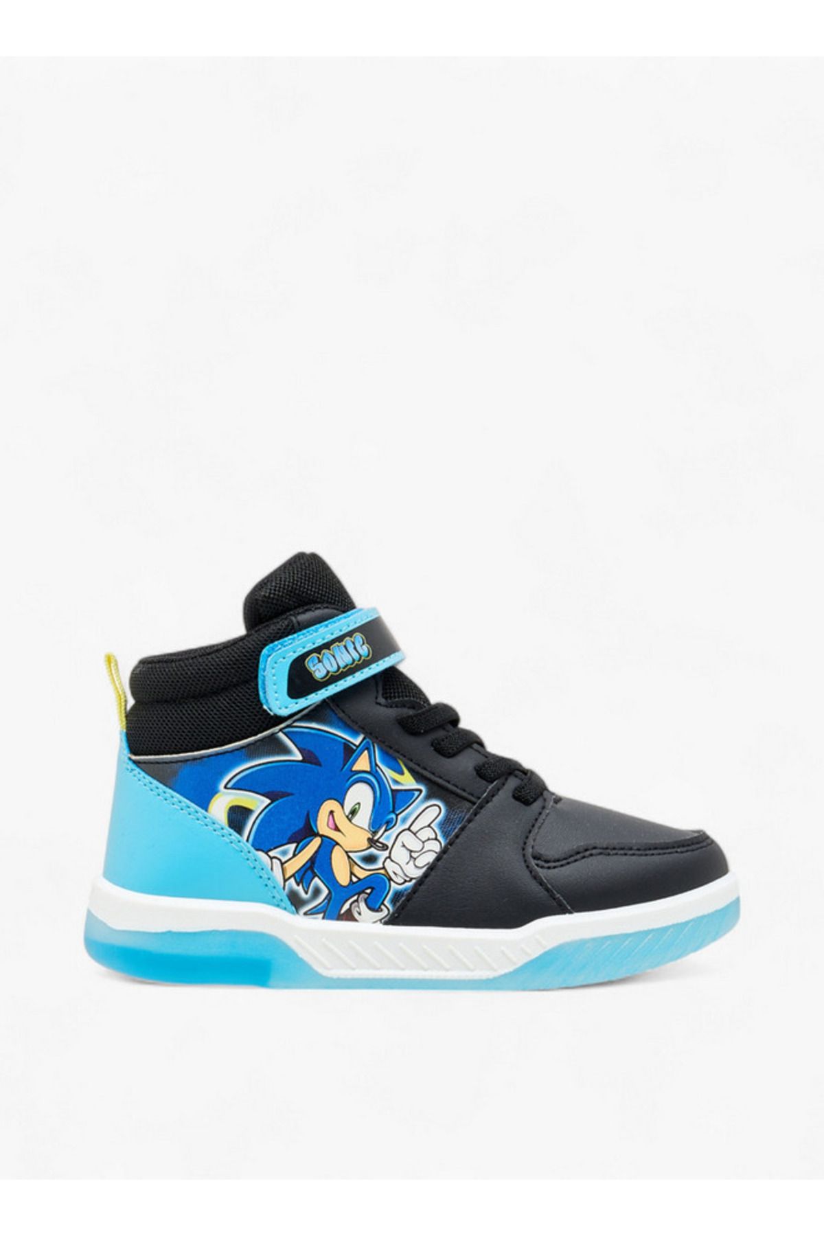 Sonic-the Hedgehog Print High Top Light-Up Sneakers with Hook and Loop Closure 3