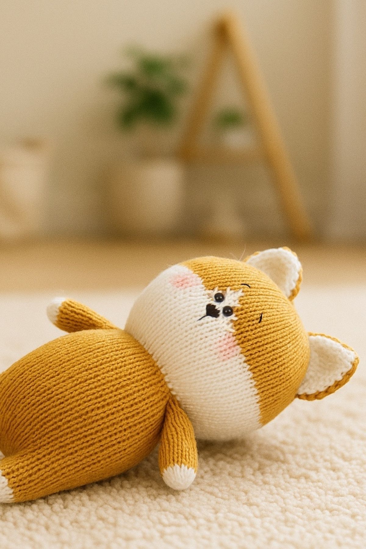 Bebek Örgü Yumaşak Peluş Oyun Arkadaşı Foxi