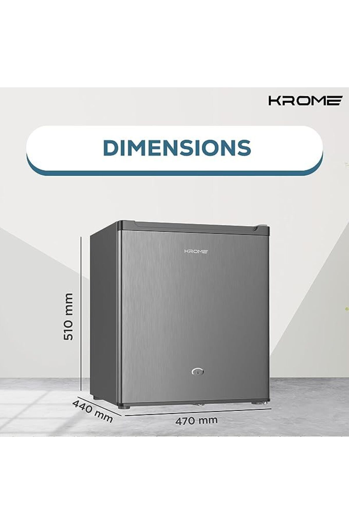 Krome-60L Single Door Refrigerator | Energy Class A+ | Ideal for Small Spaces | KR-RDC60H 2