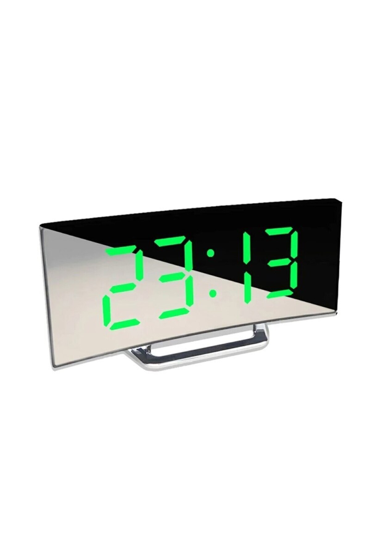 Retoo-Multifunctional LED Clock with Curved Mirror Style 4