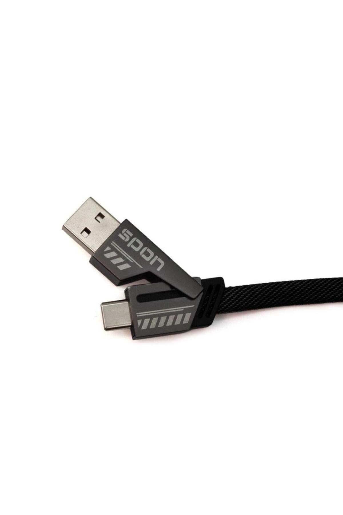 Spon-Multi-charging display 4 braided cables resistant to cuts, high-quality fabric, 1.5 meters long 3