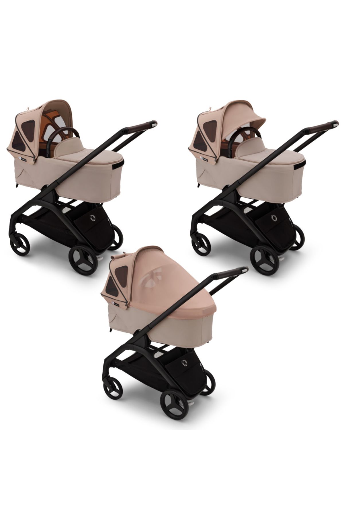 Bugaboo-Dragonfly Dune Taupe insect net extension hood 2