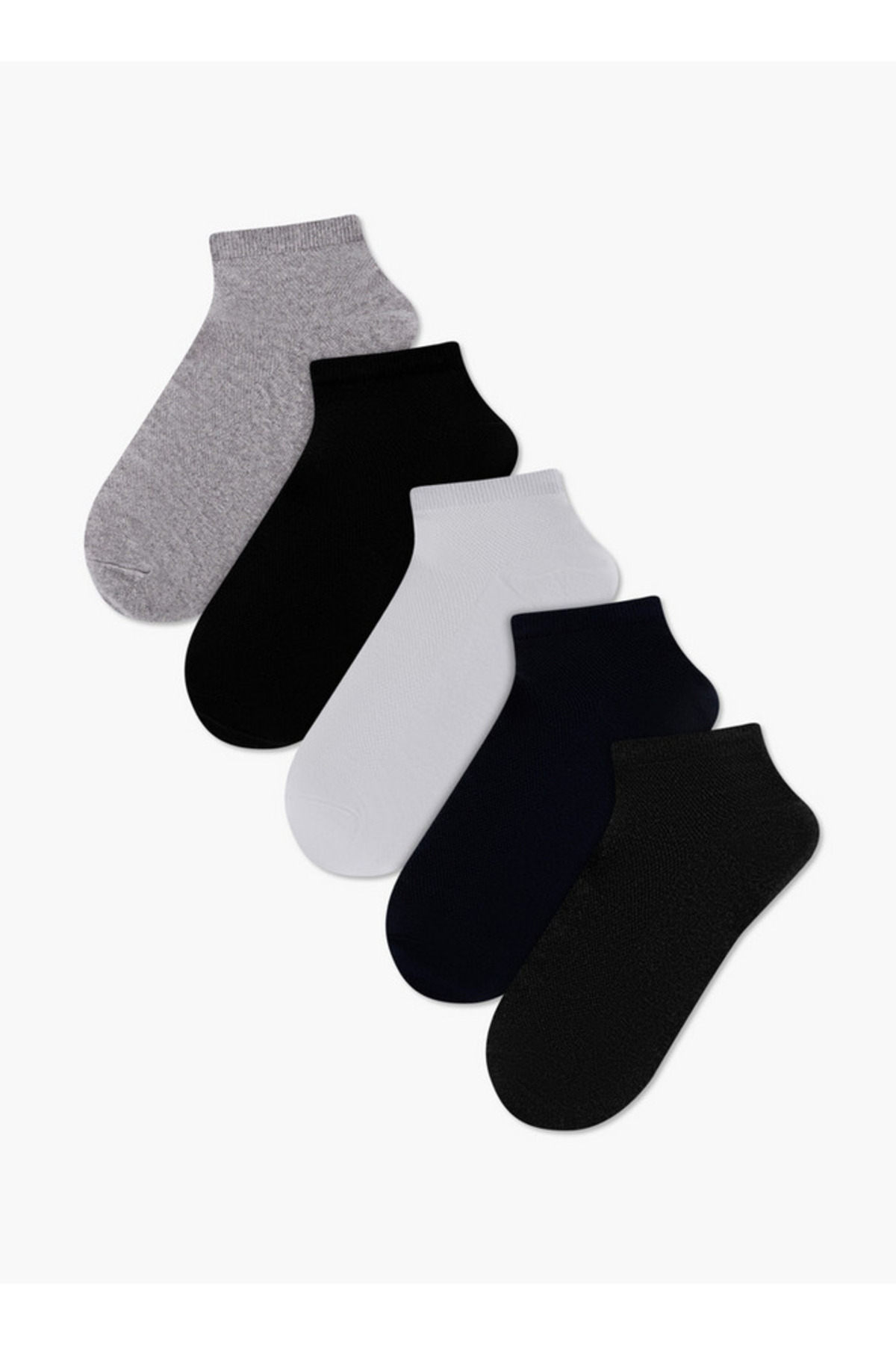 LBL by Shoexpress-Solid Ankle Length Socks - Set of 5 1