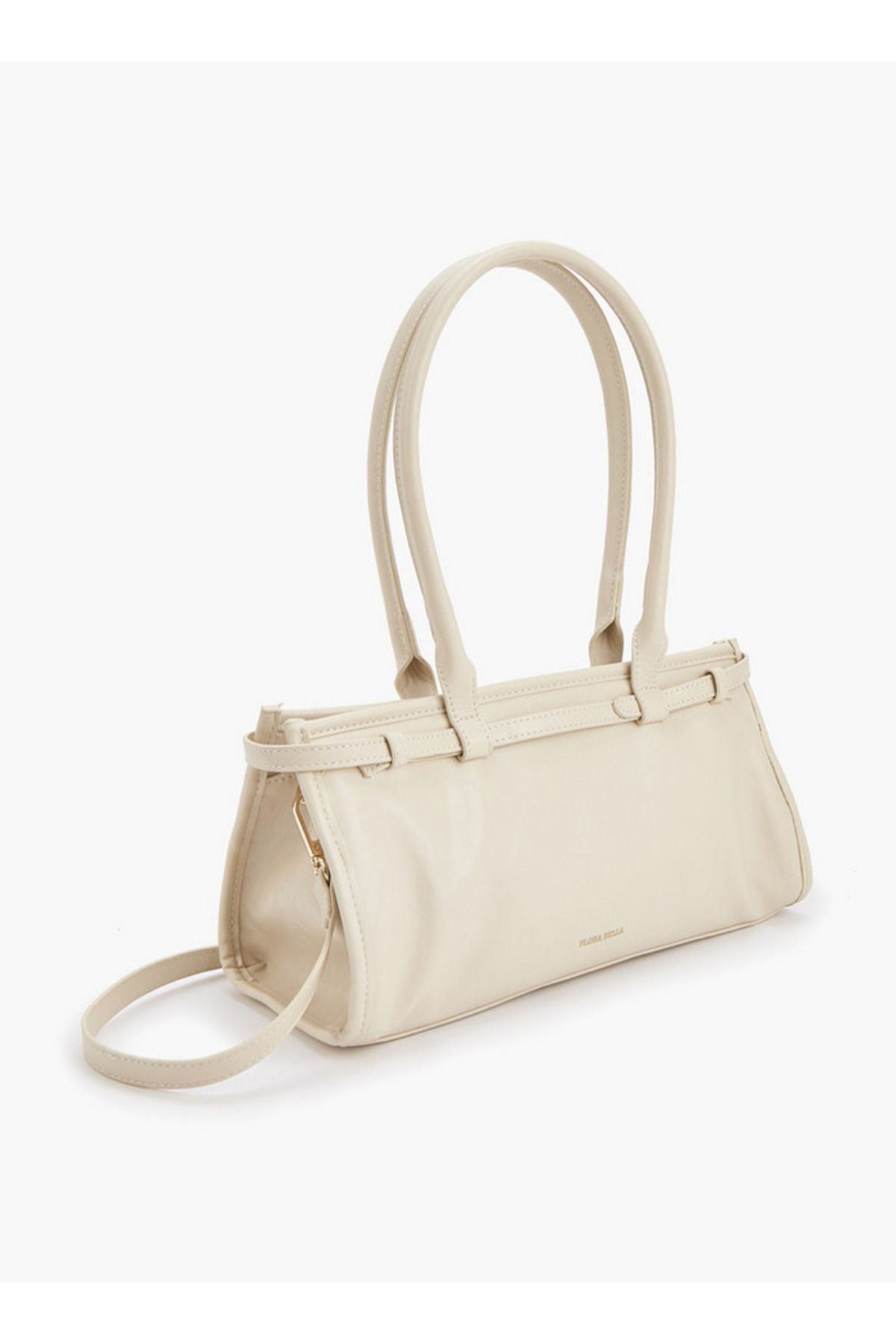 Flora Bella by Shoexpress-Solid Double Handle Shoulder Bag with Detachable Strap 4