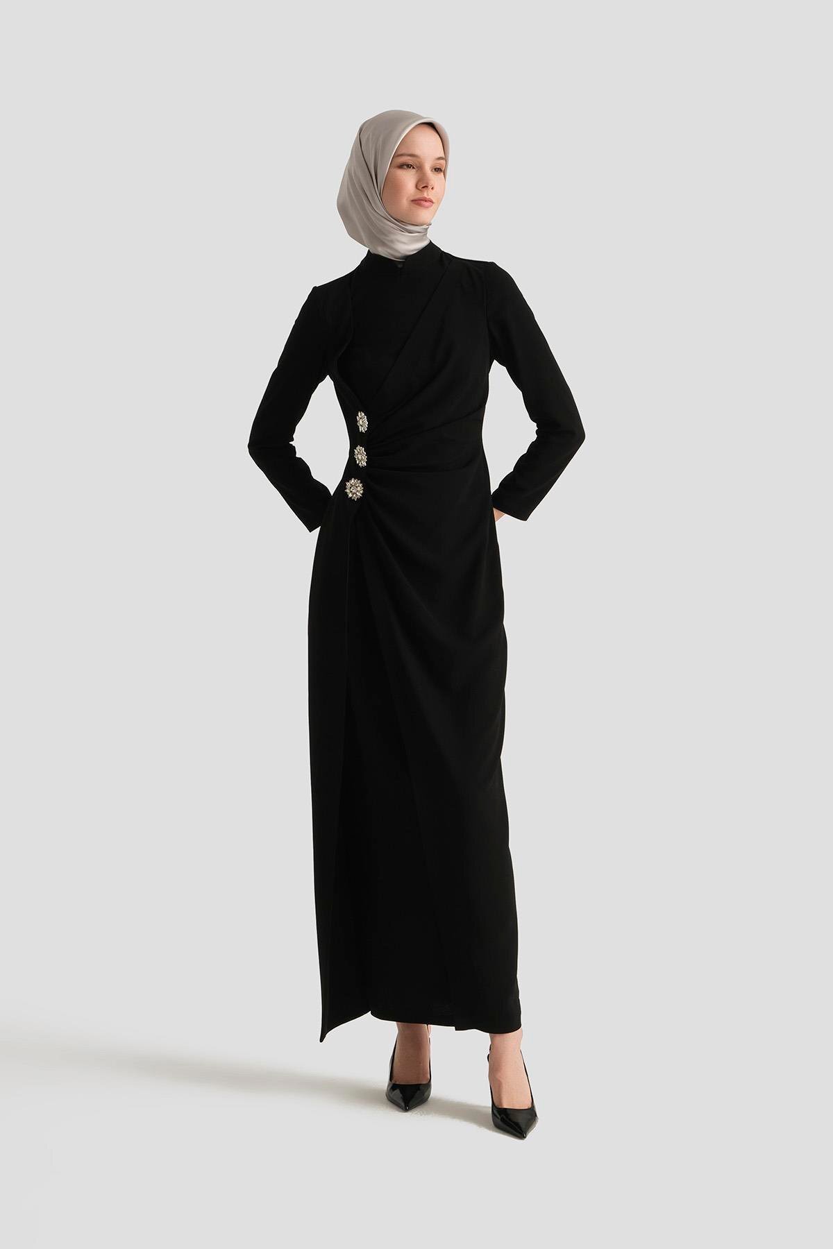 لباس شب 25YD9188 مشکی Armine