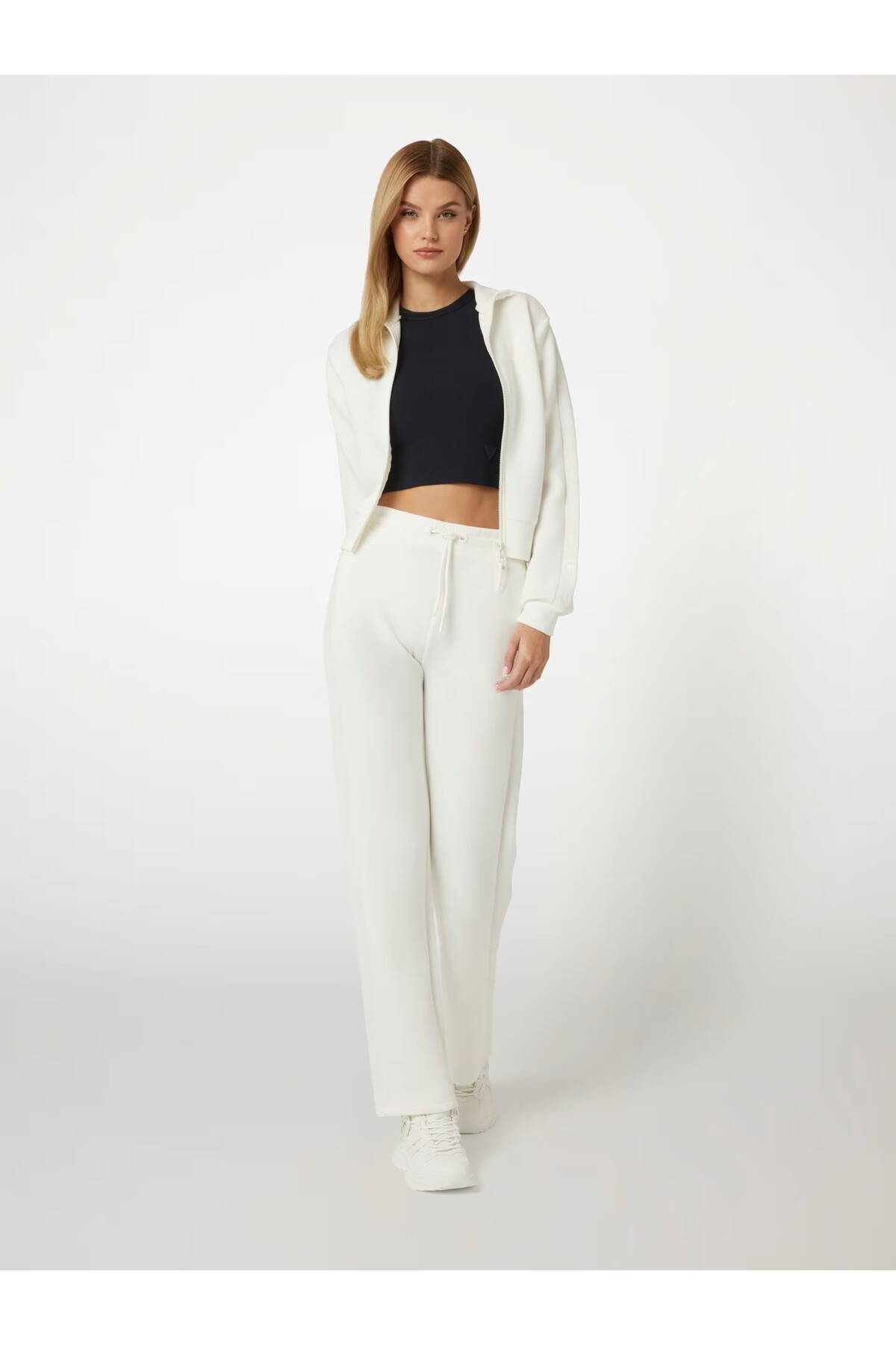 Guess Logo şeritli sweatshirt V2YQ17K7UW2 görsel 2