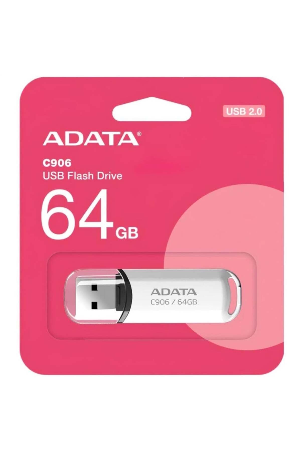Adata-AC906 64G USB Stick, USB 2.0, Compact and Reliable, White 7