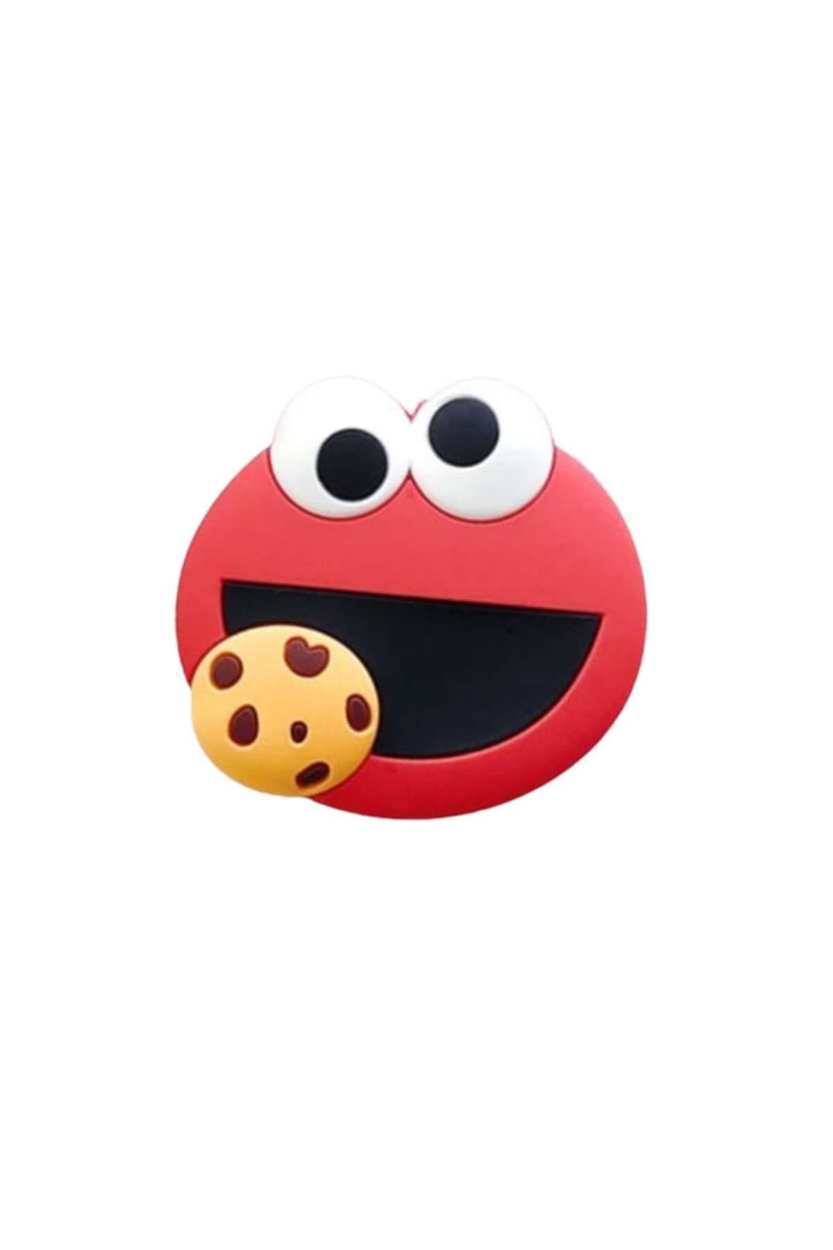 Dali-Popsocket for phone or tablet, 1.9 x 2 x 0.25 inch, Cookie Monster model, Red 3