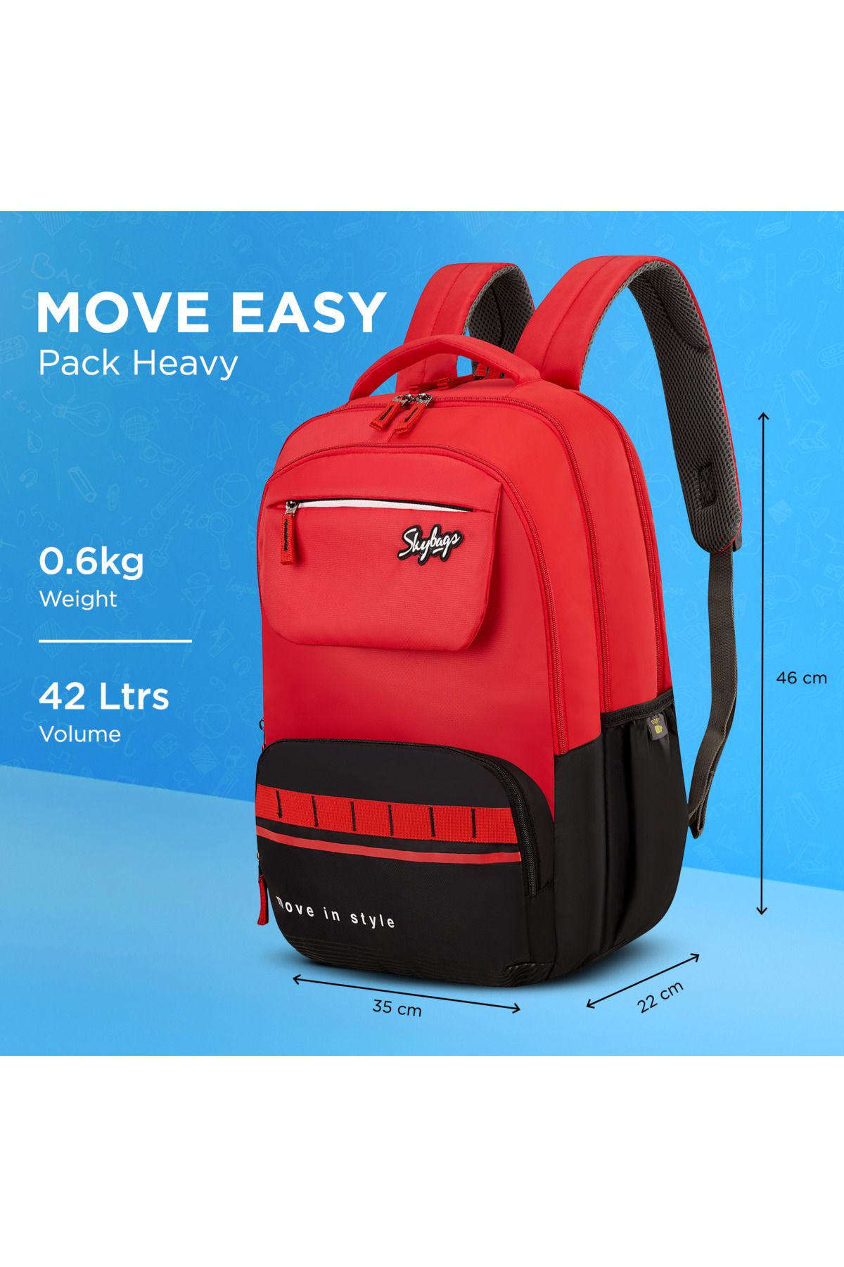 Skybags-BUSSIN 02 SCL BP (H) RED 6