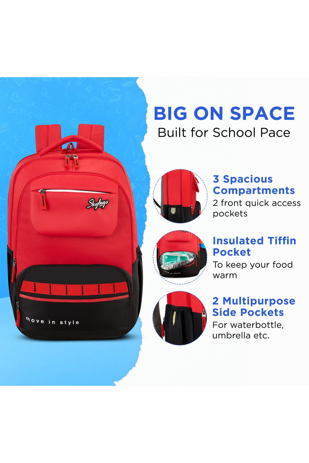 Skybags-BUSSIN 02 SCL BP (H) RED 3