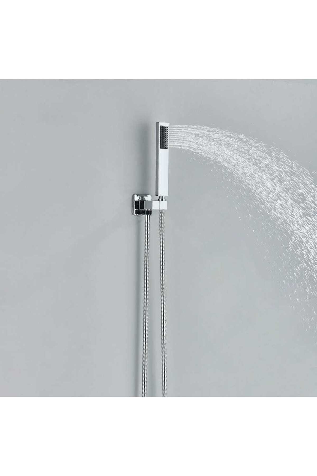 CasaVie-Set de dus cu para tip cascada, cu termostat, argintiu lucios, 3 funtii de curgere a apei, cod 1240 6