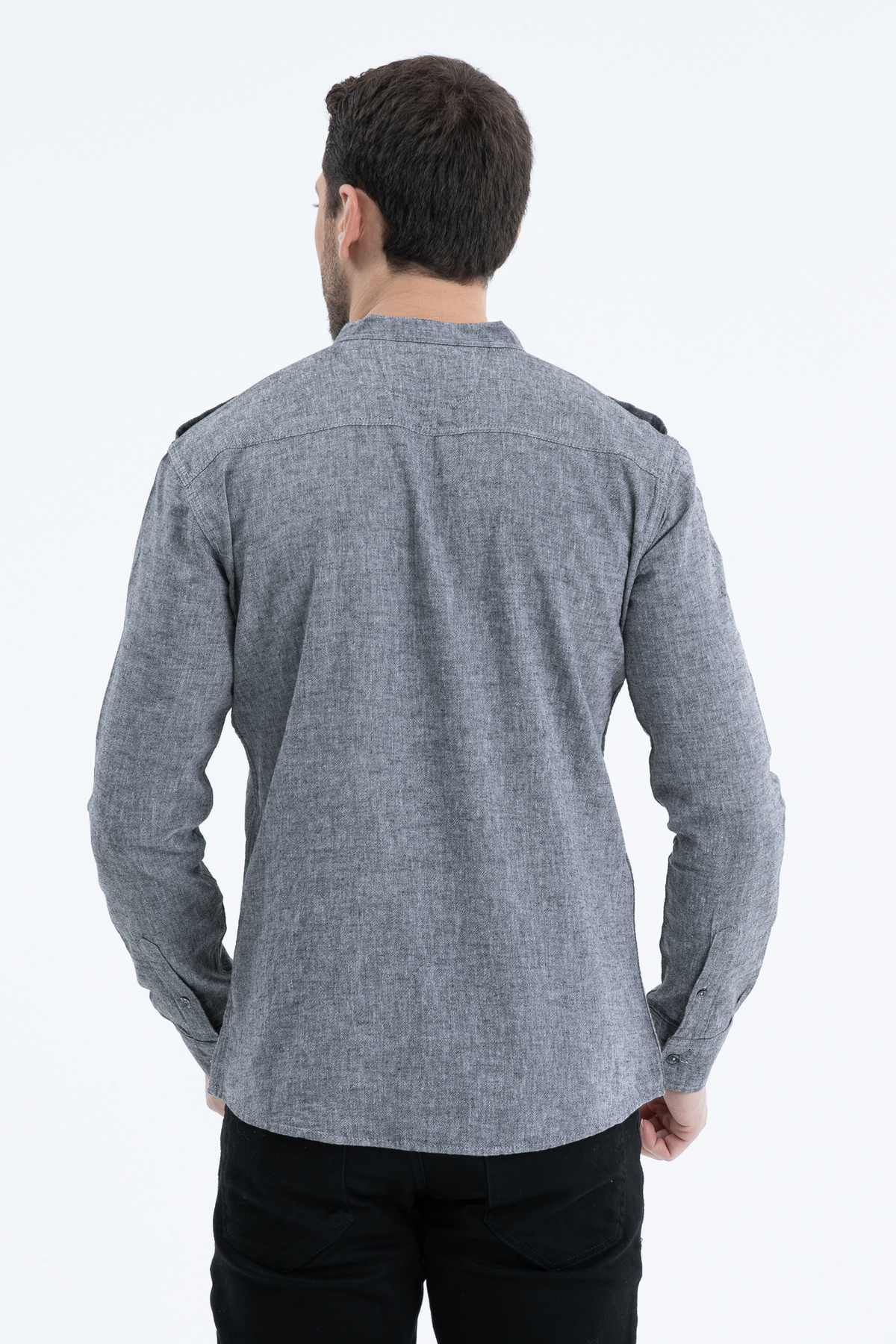 Klothy  Erkek Hakim Yaka Keten Gömlek 2514 - Görsel 6