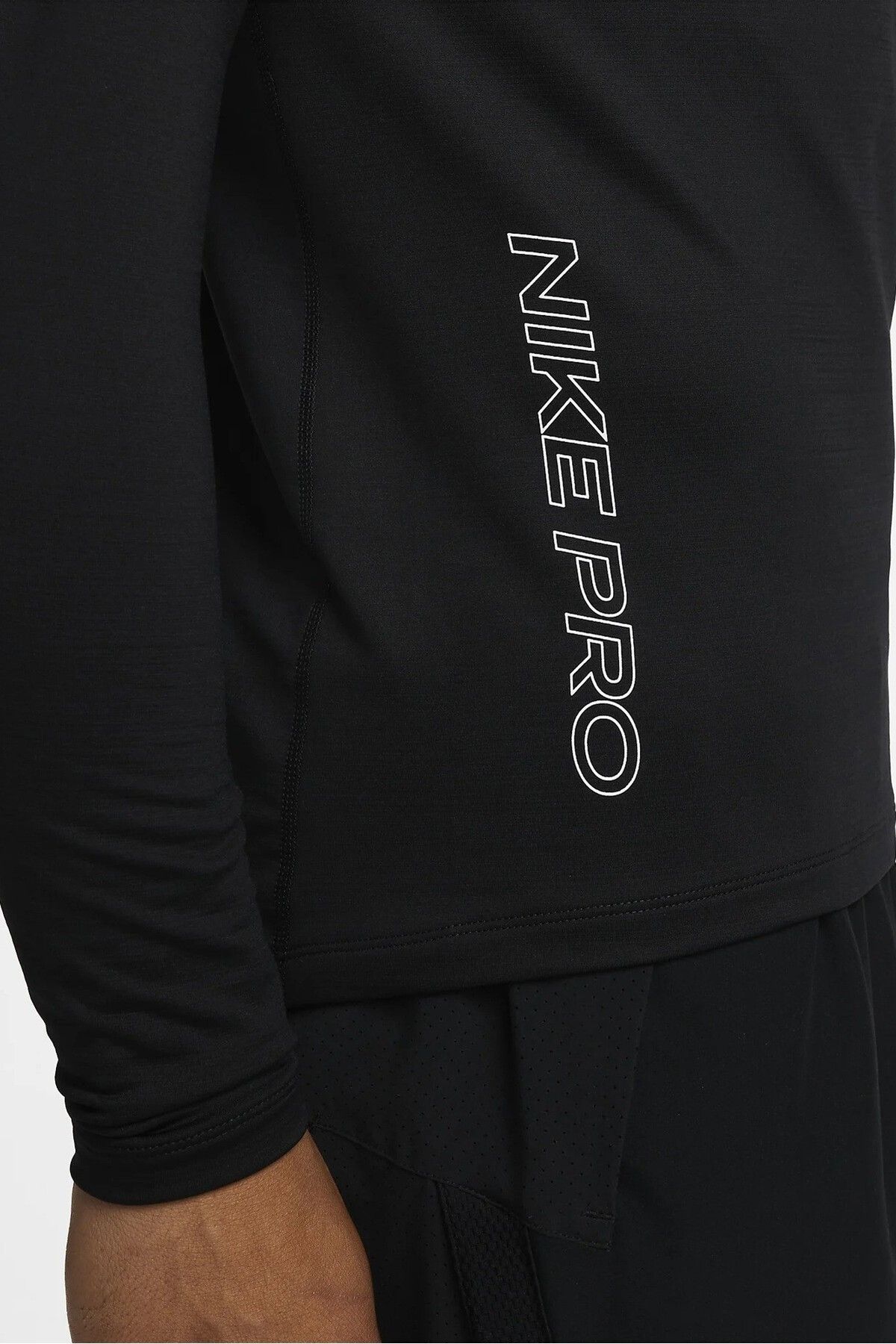 Nike-Dri Fit Performance Warm Mock Slim Fit Φούτερ Ανδρικό φούτερ προπόνησης για τρέξιμο μαύρο 3