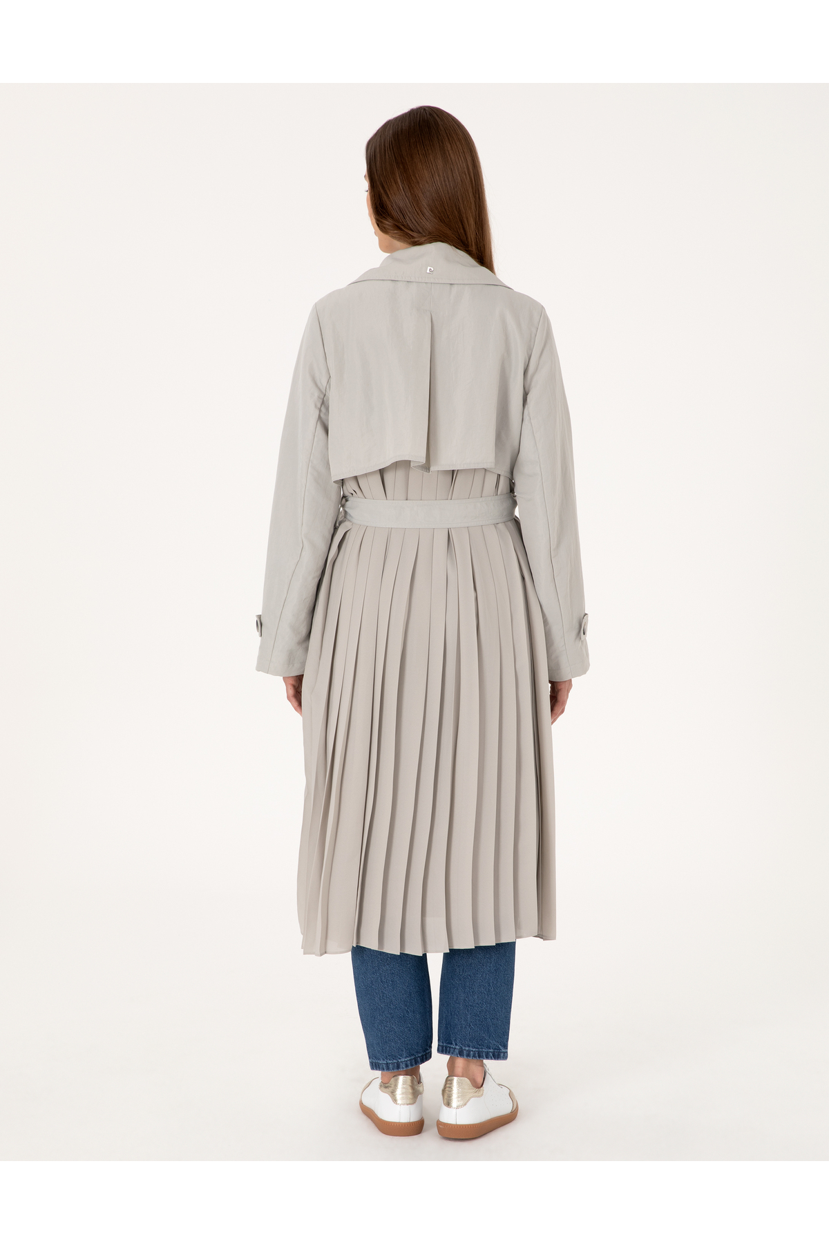 Pierre Cardin Gri Regular Fit Trençkot 50300847-VR024 görsel 5