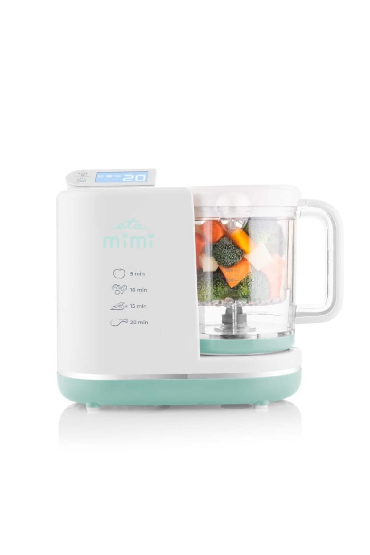 ETA-6 in 1 baby steamer MIMI 4306 90000, 700 W, 2 speed settings, 0.9 liters, BPA-free tritan, LCD 5