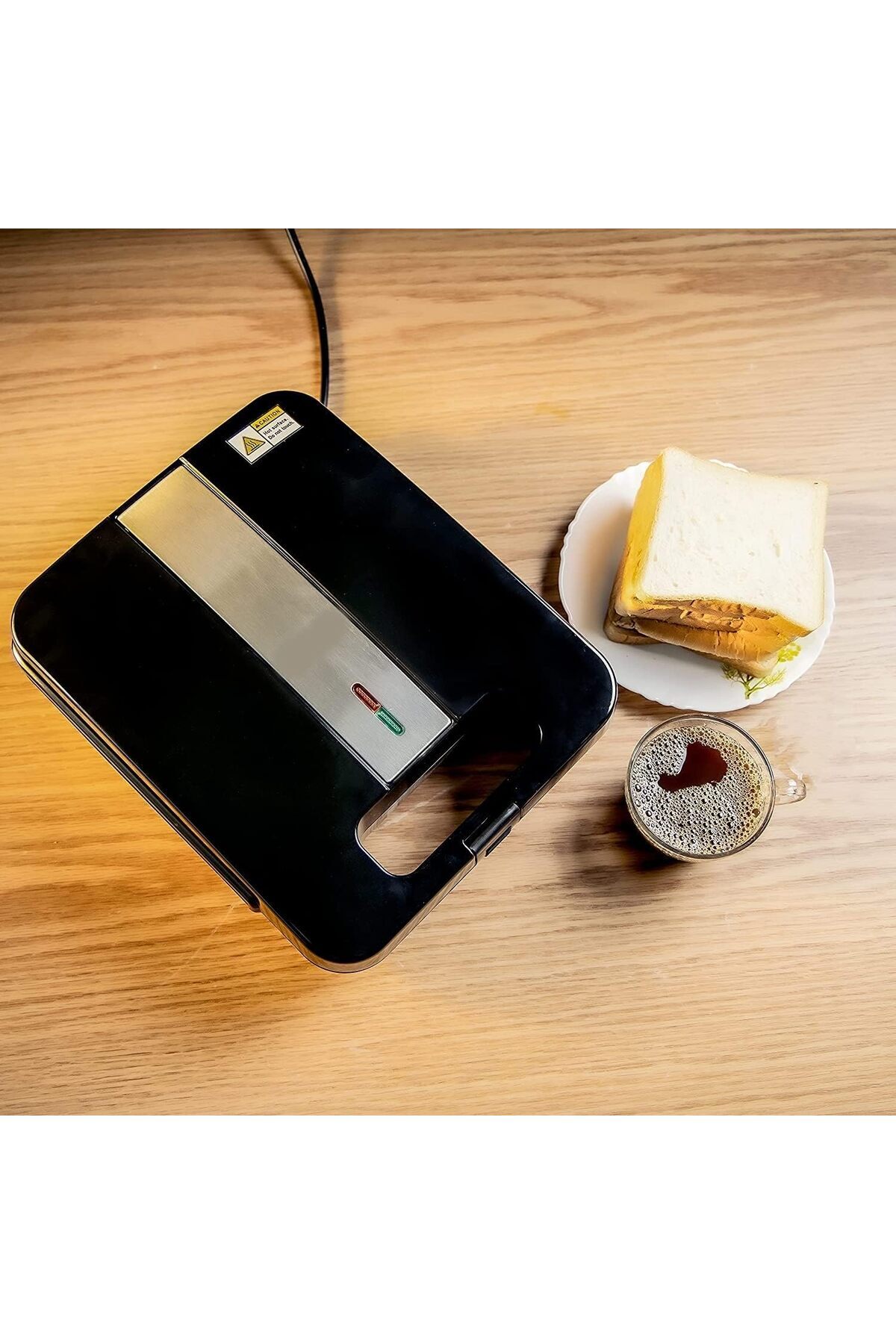 REFURA-4 Slice Grill & Sandwich Maker with Dual Indicator, Temperature Control, Removable Drip Tray 6