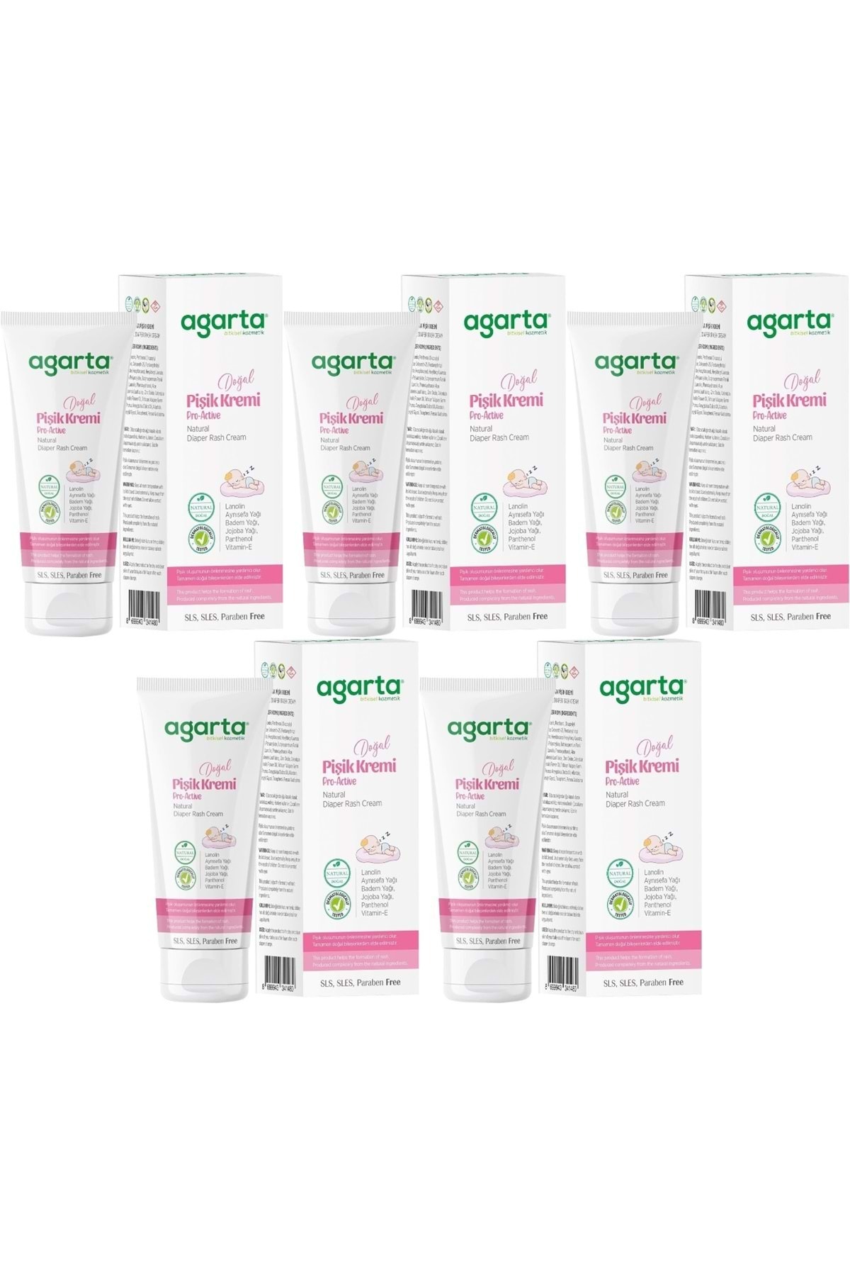 Agarta Doğal Pişik Kremi 100ML (5 Li Set)