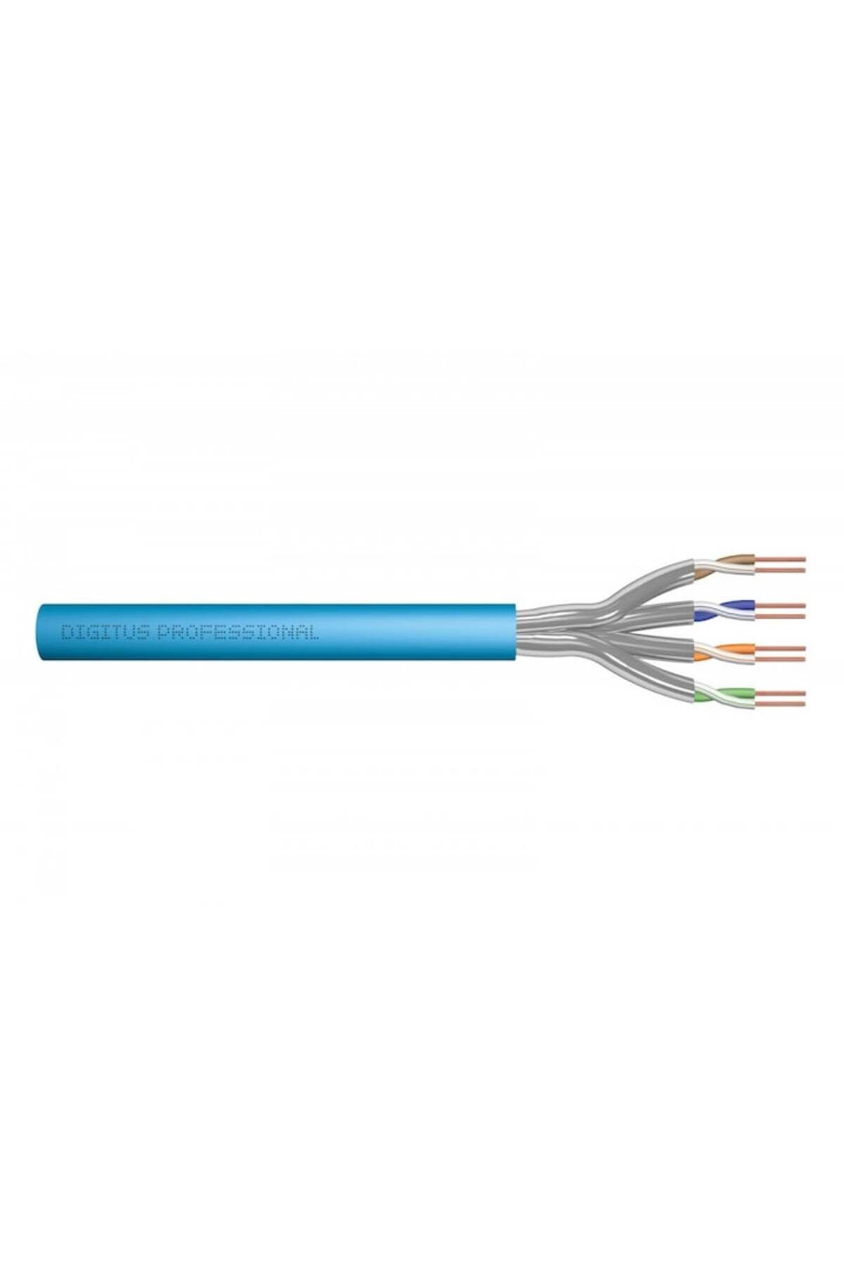 Digitus-Cablu de instalare Cat.6A S/FTP 100m, fir solid AWG 23/1, albastru 2