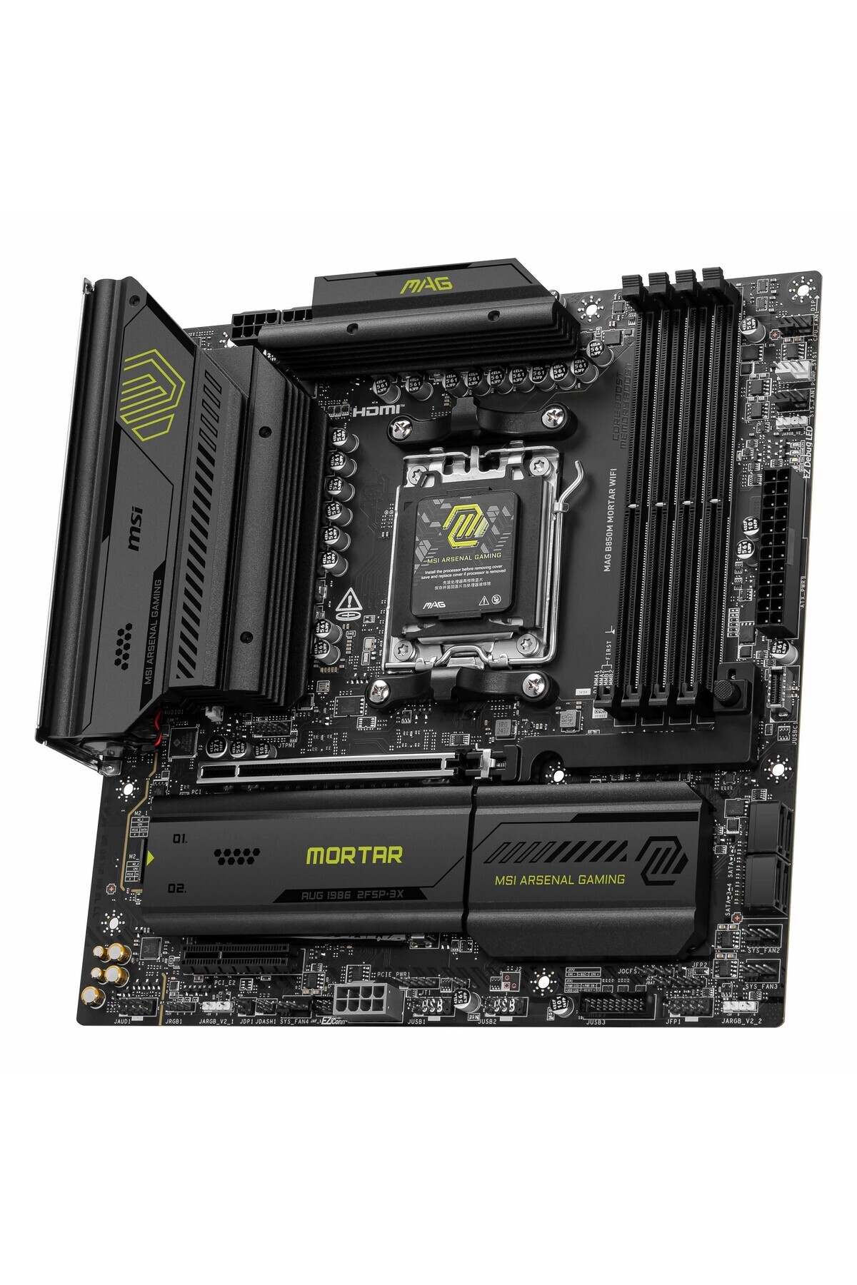 MSI-MAG B850M Mortar WiFi DDR5 (8200MHz)OC M.2 HDMI/USB-C PCIe 5.0 AM5 mATX اللوحة الأم 3