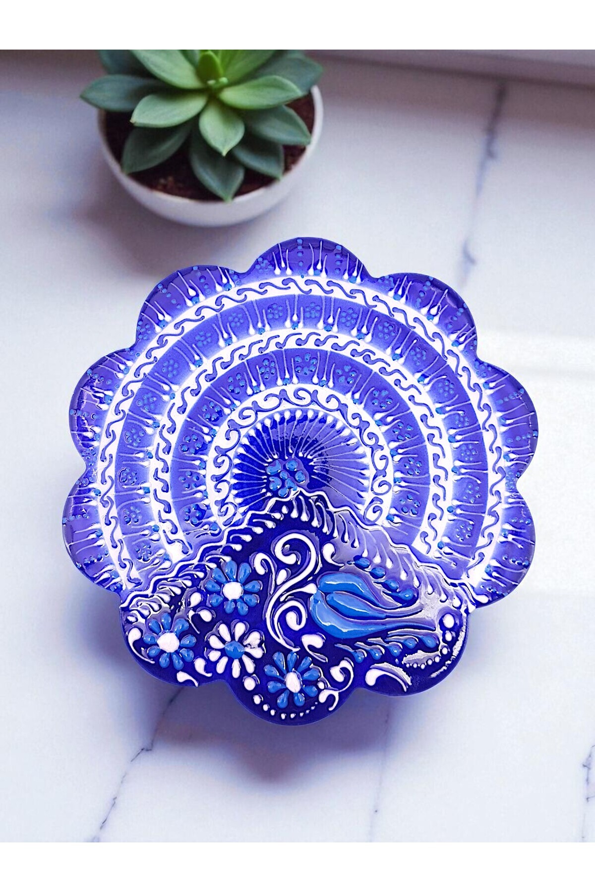 sharp&art Nihale, %100 El Işlemesi Özel Seri Çini Nihale, Tencere Ve Tava Altlığı, Model 1