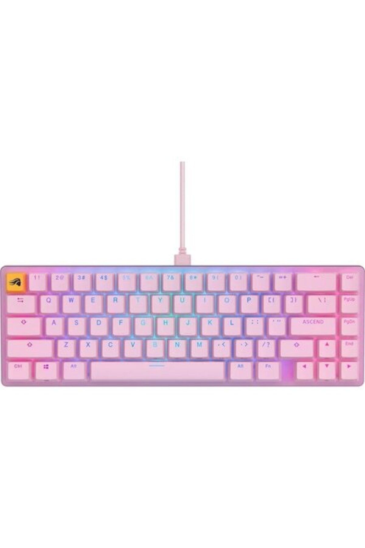 Glorious-Gaming Mechanical Keyboard GMMK 2 Compact RGB, USB-C, Fox Linear Switch, US Layout Pink 1
