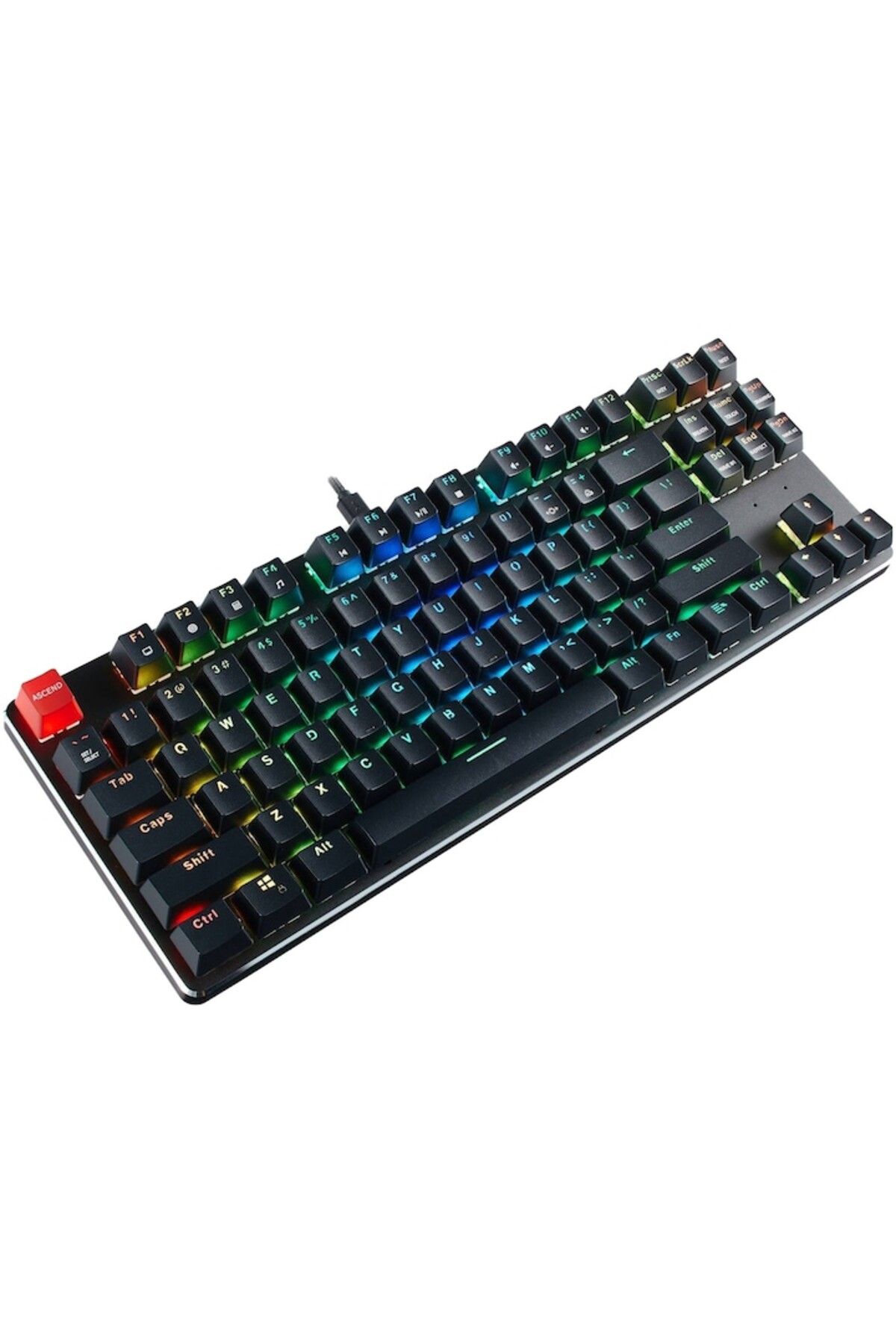 Glorious-Tastatură mecanică de gaming GMMK TKL, iluminare RGB, comutator Gateron maro, aspect american, negru 3