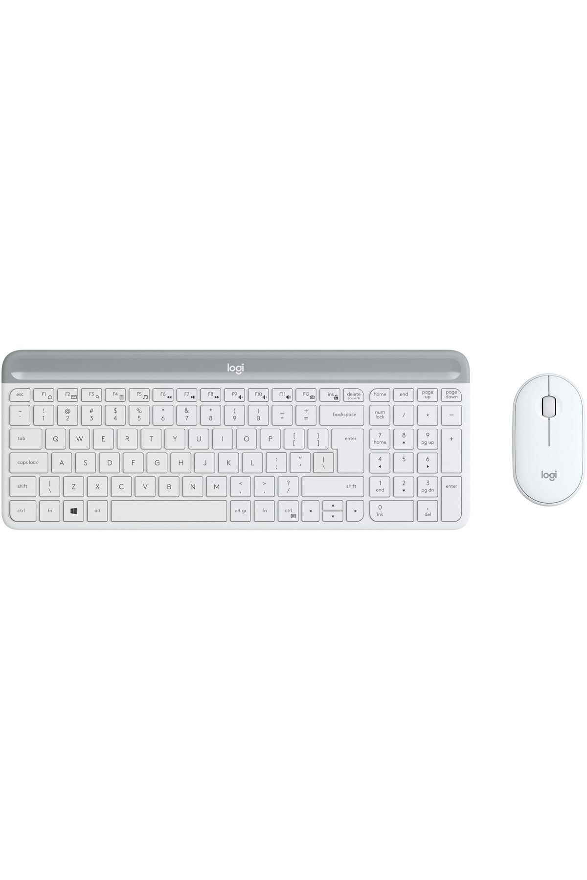logitech-Kit wireless keyboard + mouse MK470, Slim, layout US INTL, White 4