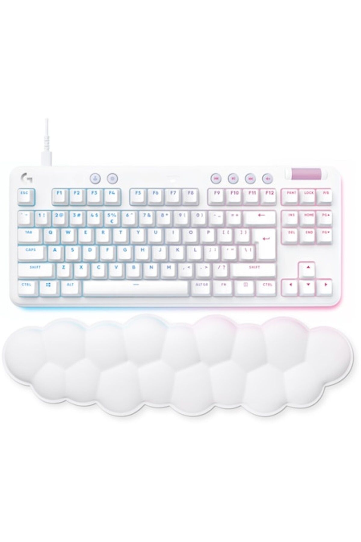 logitech-G713 Gaming Mechanical Keyboard with RGB Lighting, US INT'L Layout, White 1