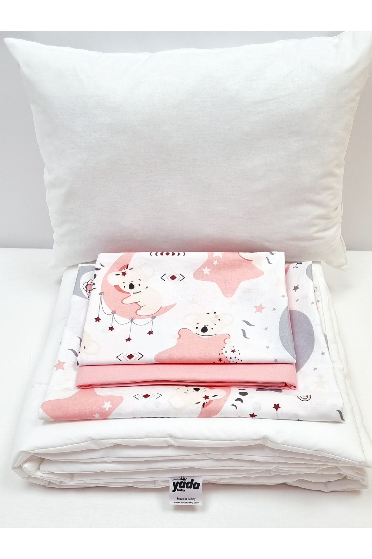 Yada Baby %100 Pamuklu Kumaştan Bebek Park Beşik 5 Parça Yorgan Ve Nevresim Takımı (70 X 120 CM) fotoğrafı 4 (önizleme)