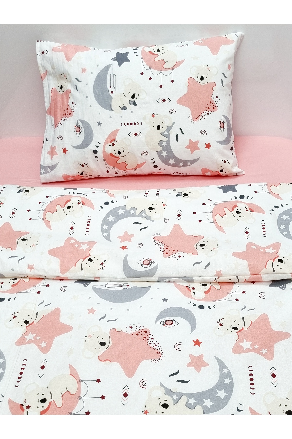 Yada Baby %100 Pamuklu Kumaştan Bebek Park Beşik 5 Parça Yorgan Ve Nevresim Takımı (70 X 120 CM) fotoğrafı 6 (önizleme)