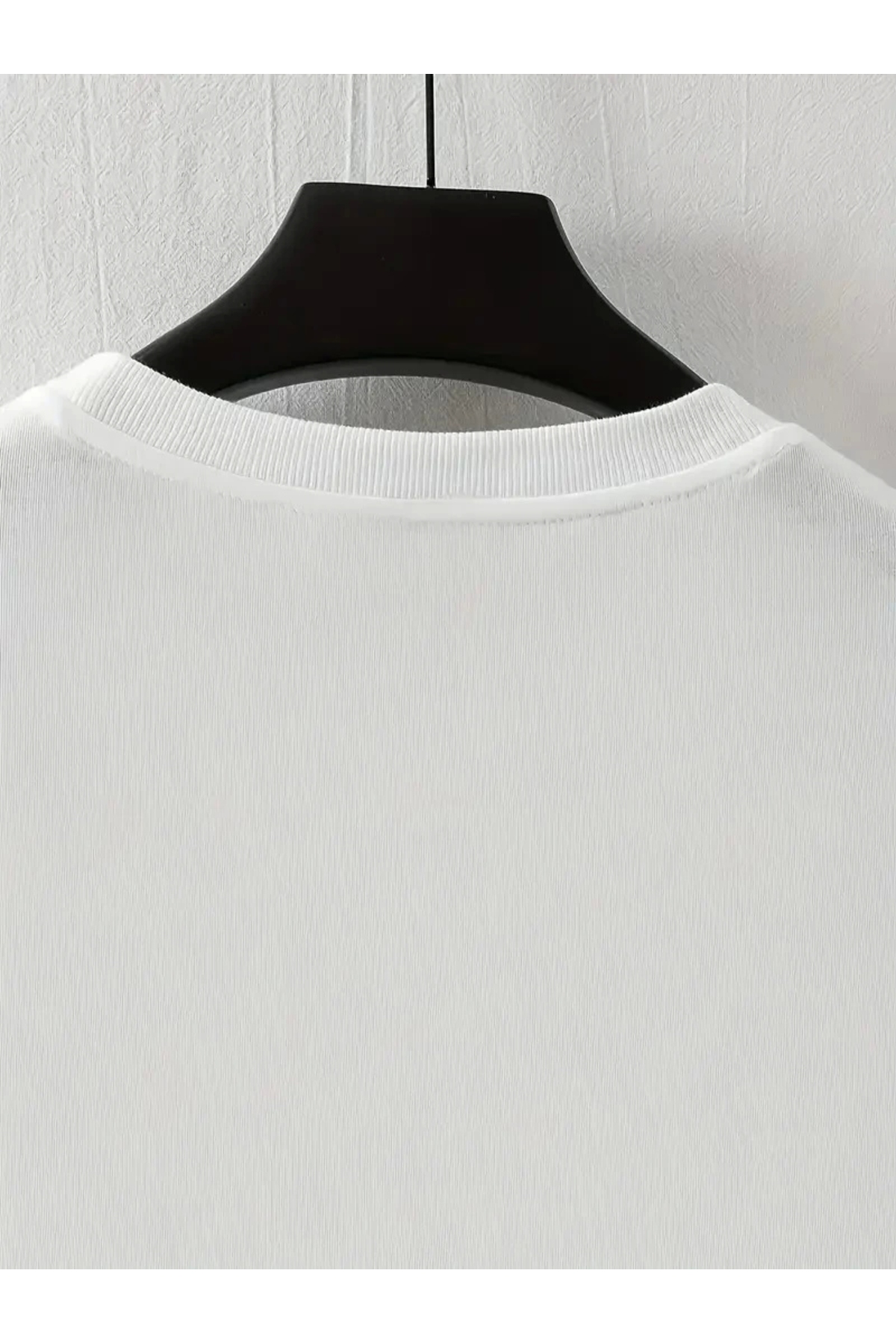 Genel Markalar Erkek LB Baskılı Tişört Bisiklet Yaka Kısa Kol T-shirt - Beyaz görsel 4