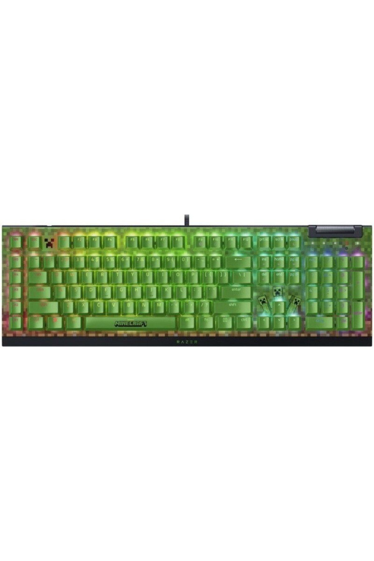 RAZER-Gaming Mechanical Keyboard BlackWidow V4 X Minecraft Edition Green Switch 4