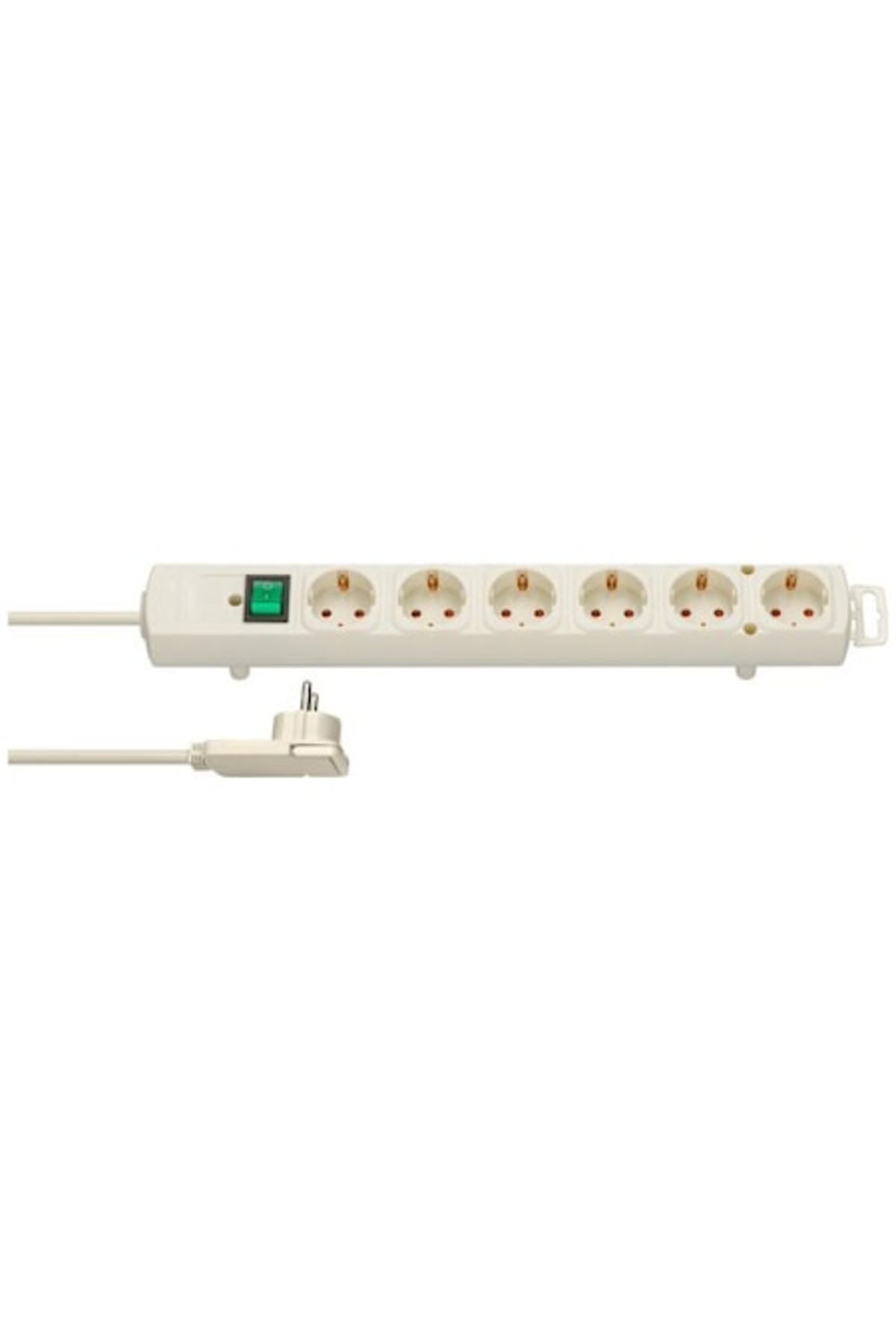 Brennenstuhl-Prelungitor Comfort-Line Plus, ștecher plat, întrerupător iluminat, 6 prize, IP20, H05VV 1