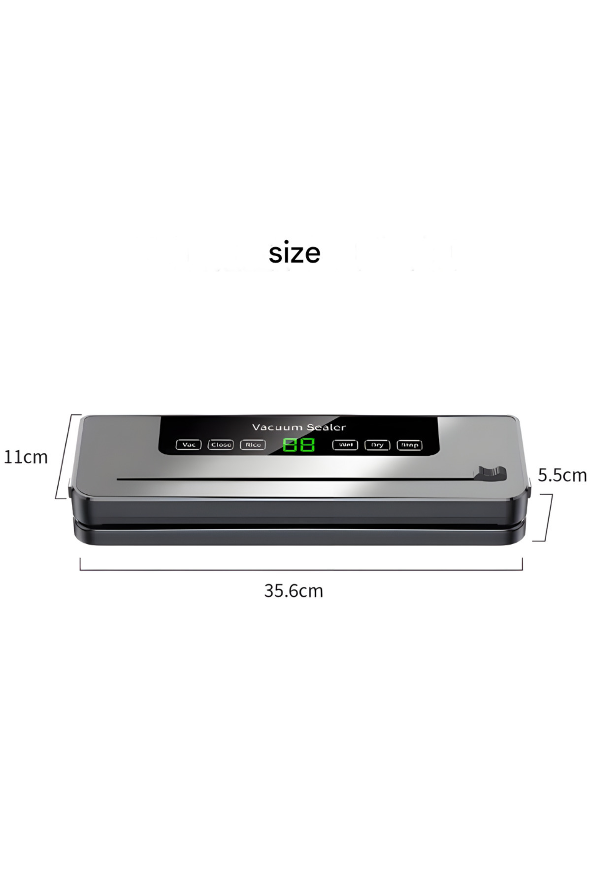 AYCB-™ Professional Food Vacuum Sealer, LED Display, 6 Vacuum Modes, Dry and Wet Sealing Function 8