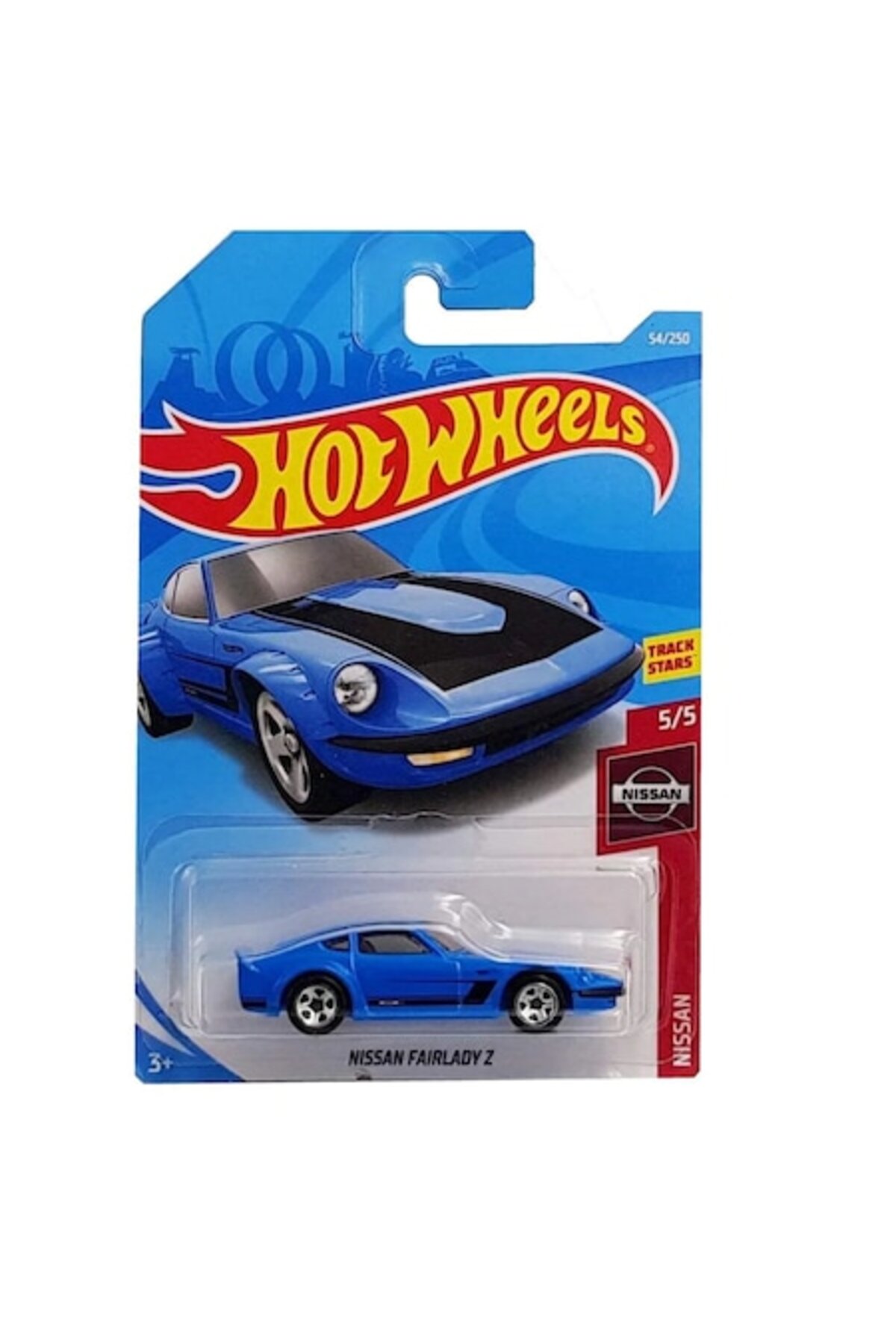 Masinuta Metalica Hot Wheels Nissan Fairlady Z, Colectia Nissan 2019, Albastru, 1:64