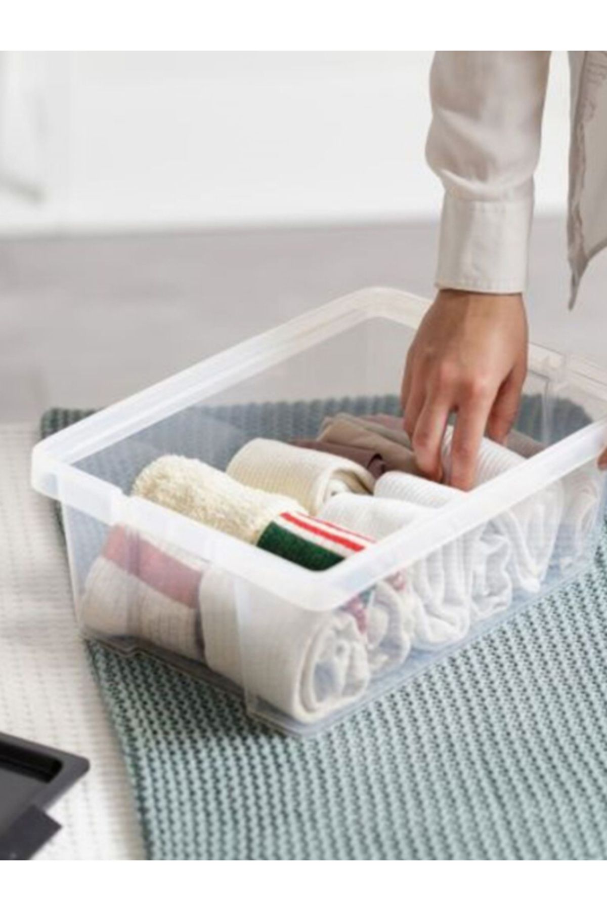 Tatay-Hinged Handle Multipurpose Stackable Storage Box with Lid 7 Liter 3