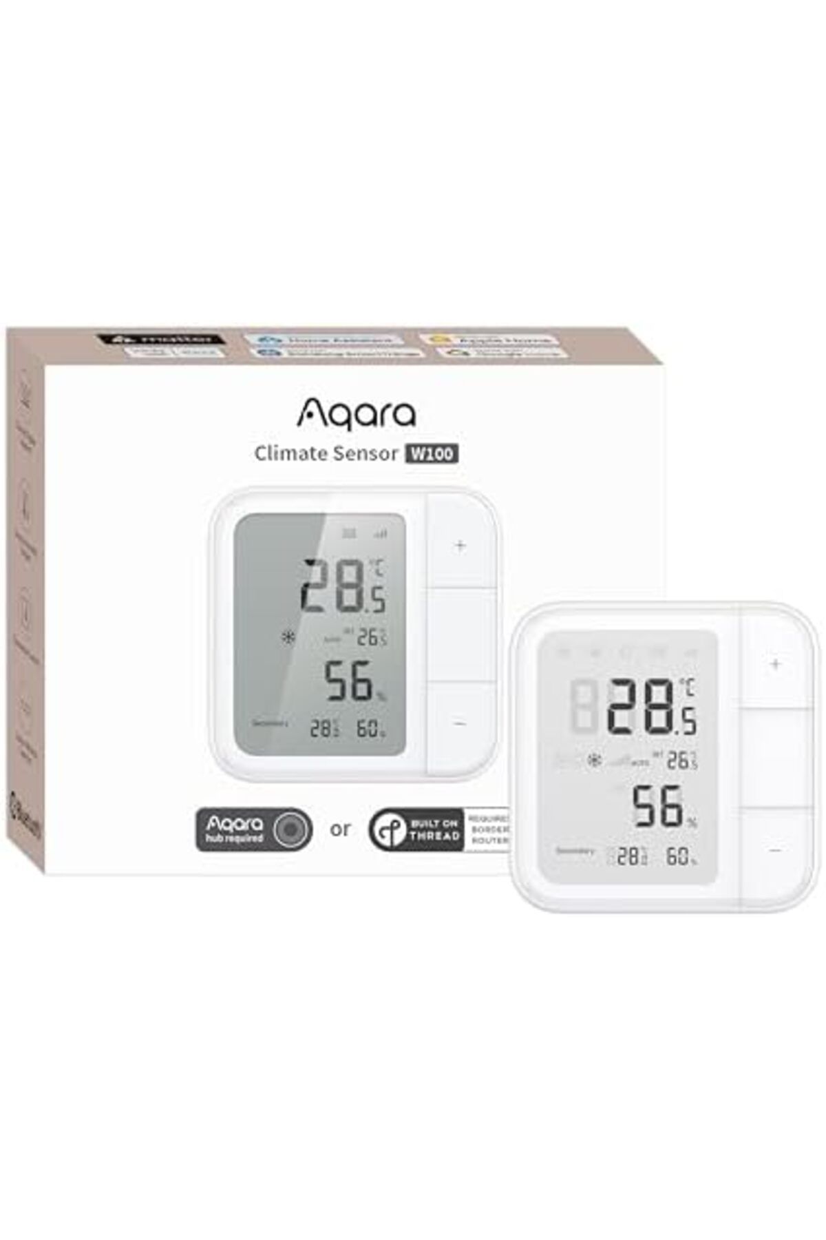 Aqara-مستشعر درجة الحرارة متعدد الوظائف Thread/Zigbee W100 2