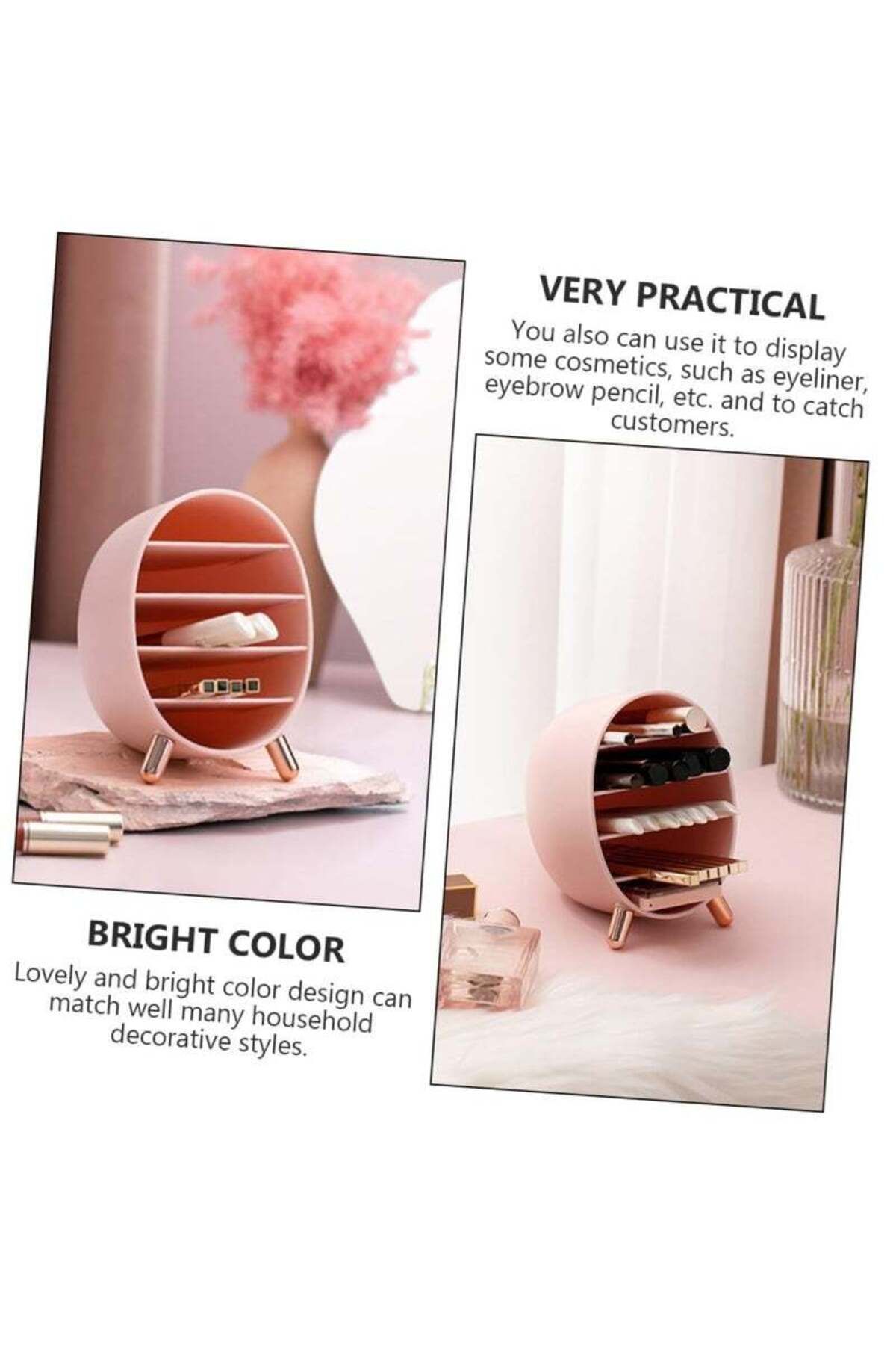 COOYA-Cosmetic Storage Box Makeup Brush Organiser& Brush Holder Cosmetic Display Holder Makeup Organisers 2