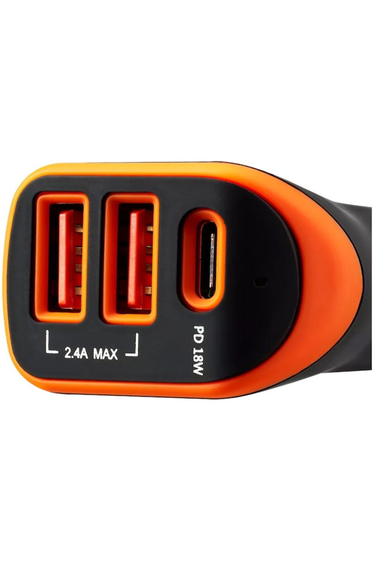 CANYON-Încărcător auto Canyon, C-08 PD 18W USB-C 2USB-A, Negru/Portocaliu (CNE-CCA08BO) 3