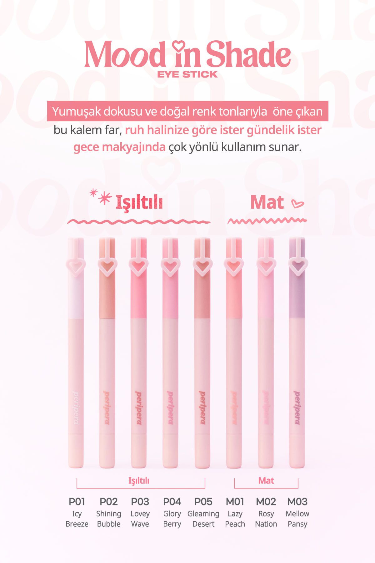 PERIPERA-Easily Applied Pen Without Clumping Far Mood in Shade Eye Stick (M01 Lazy Peach) 4