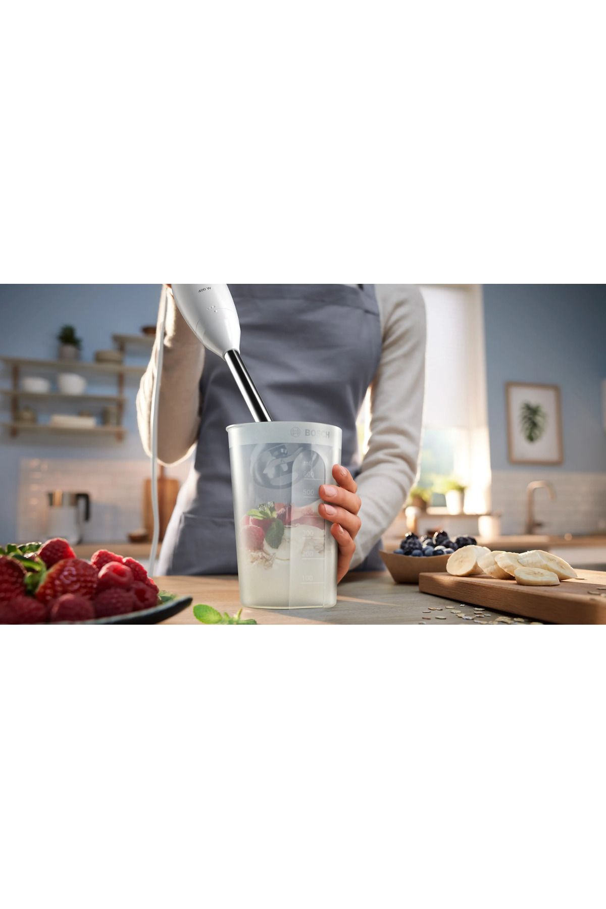 Bosch-CleverMixx Blender de mână 400 W Alb, deep red 4